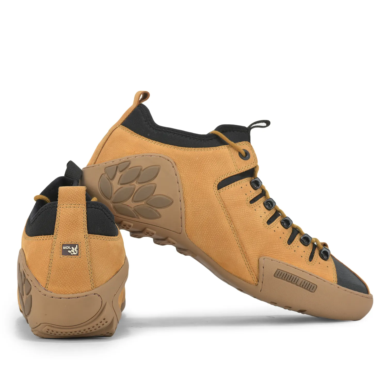 Helix Print Tan Casual Lace Shoes For Men - Thumbnail 11