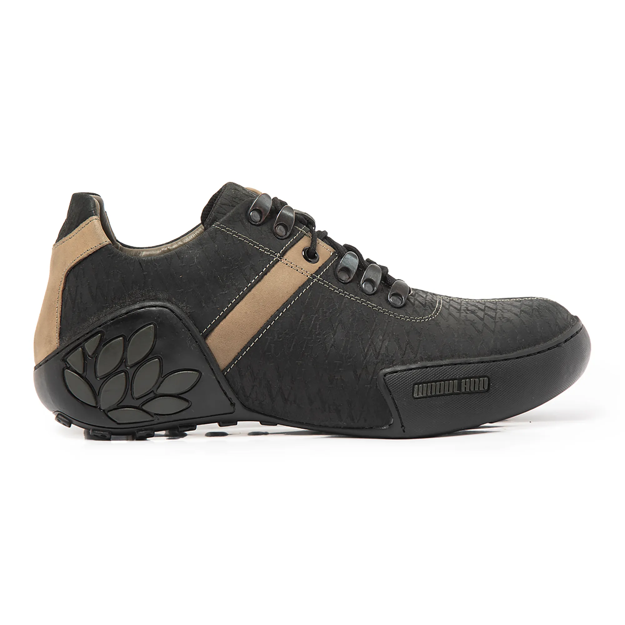 Woodland Black Casual Shoes - Thumbnail 2