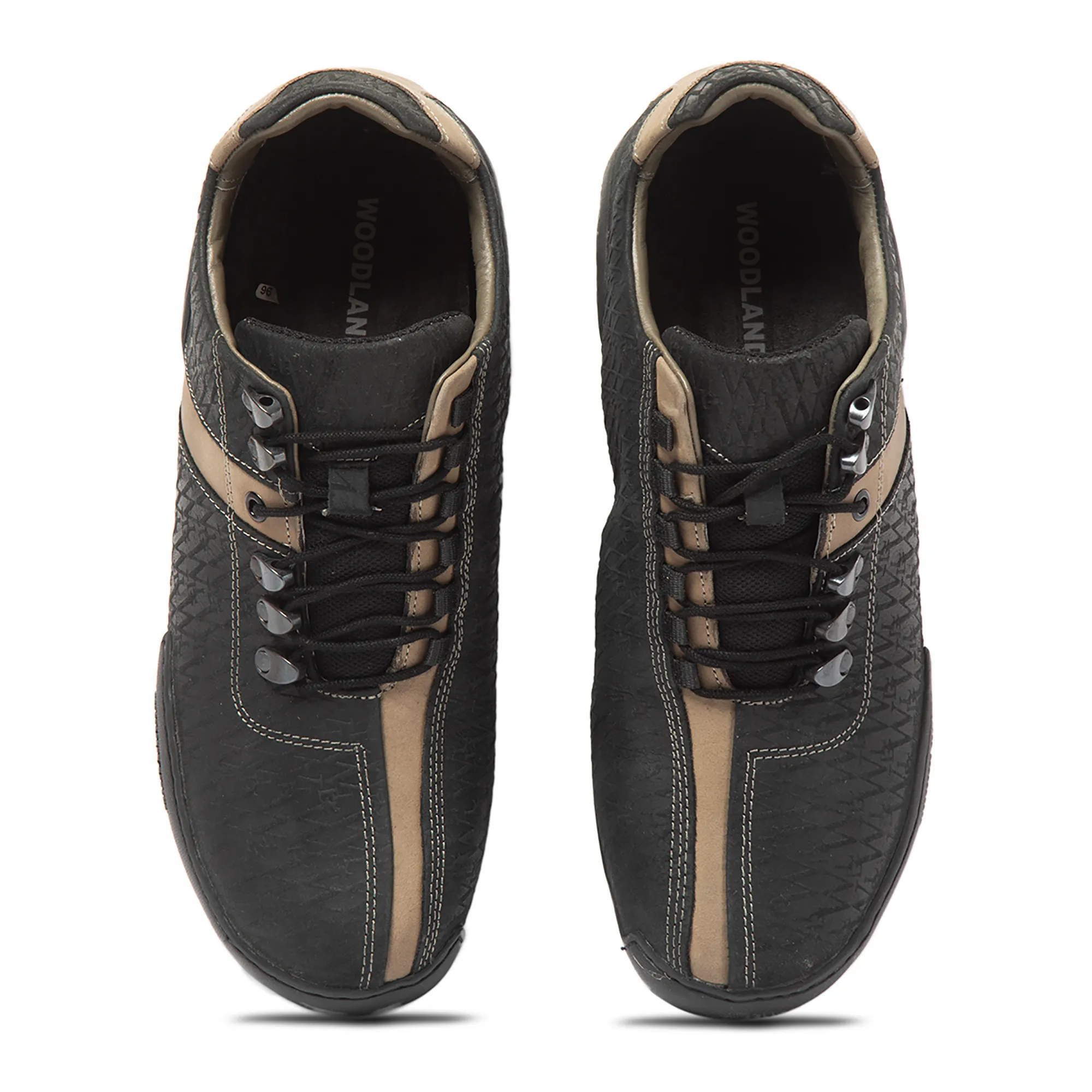 Woodland Black Casual Shoes - Thumbnail 9