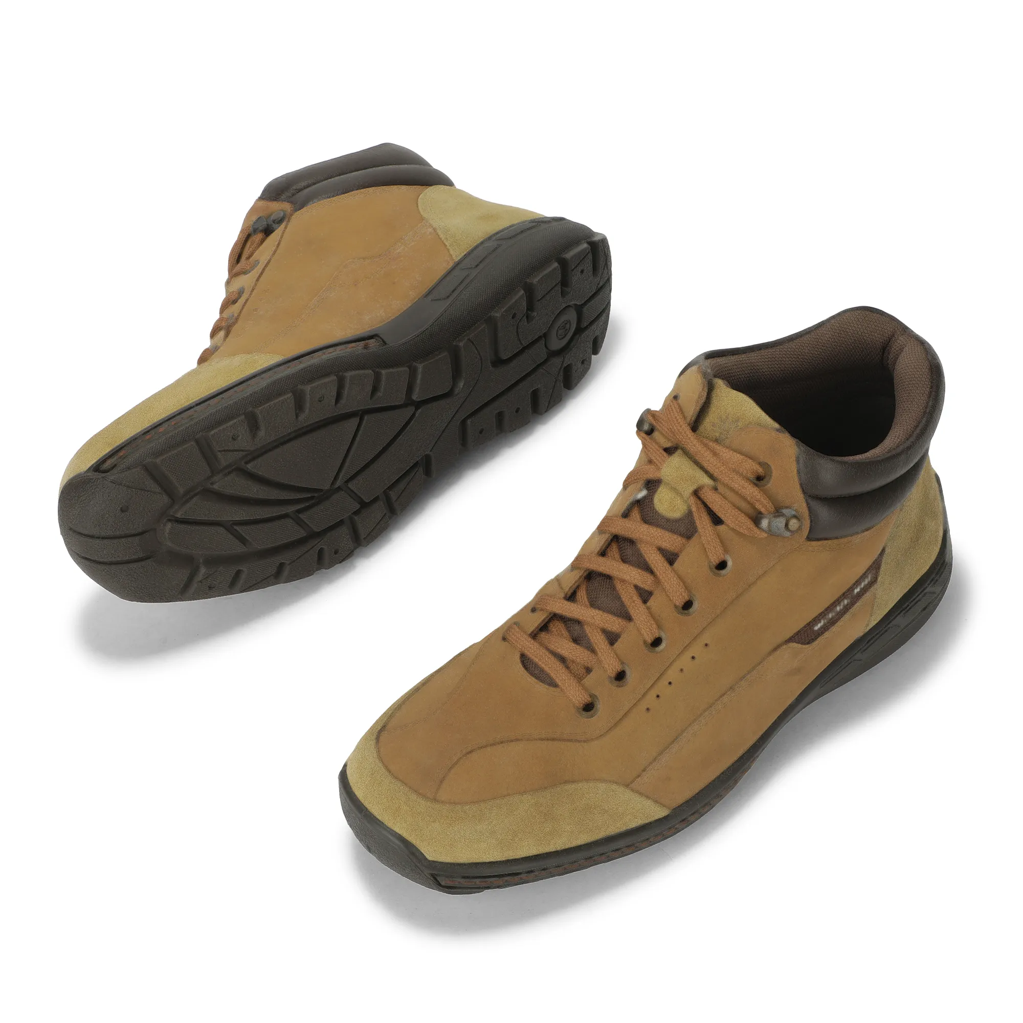 Camel Nubuk Boots For Men - Thumbnail 6