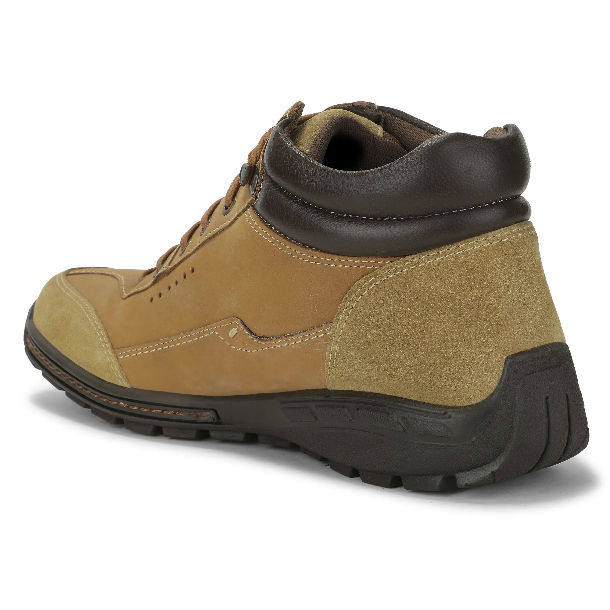Camel Nubuk Boots For Men - Thumbnail 7
