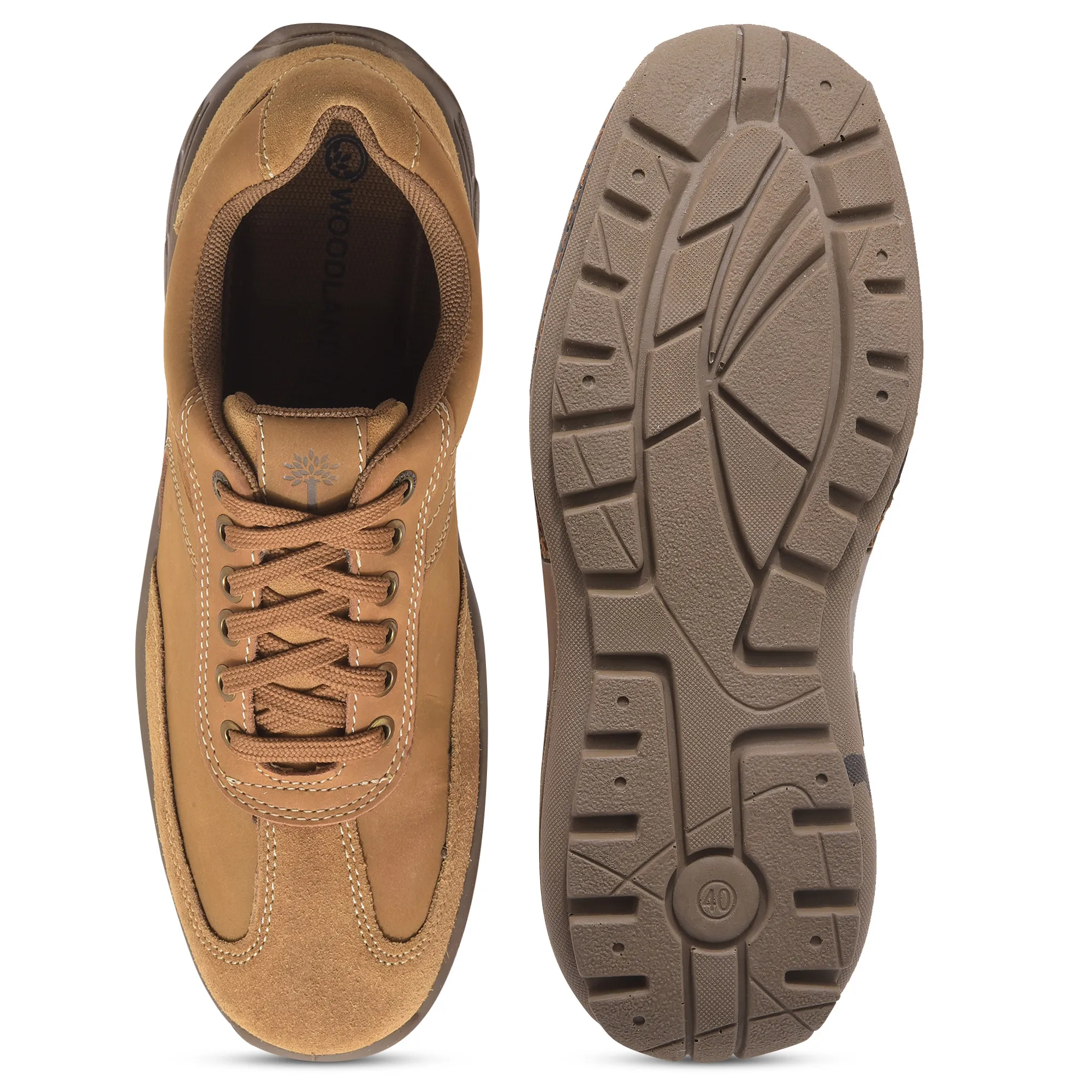 Nubuk Oily Buff Camel Lace Up Shoes - Thumbnail 9