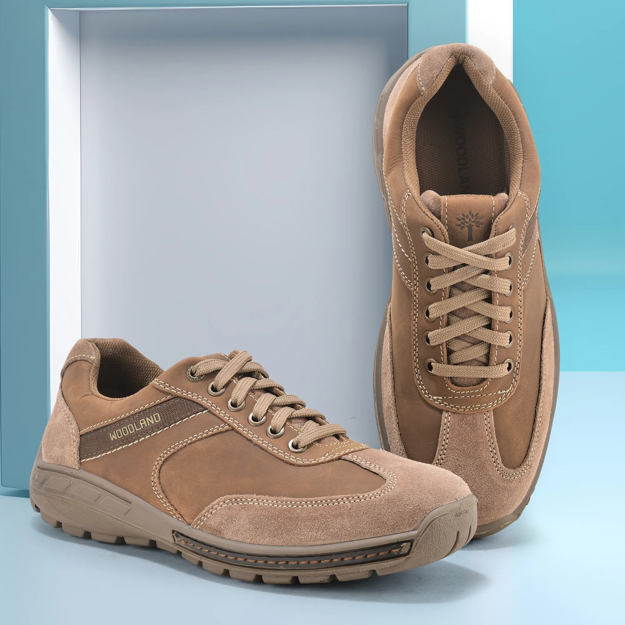 Nubuk Oily Buff Dubai Khaki Lace Up Shoes - Thumbnail 9