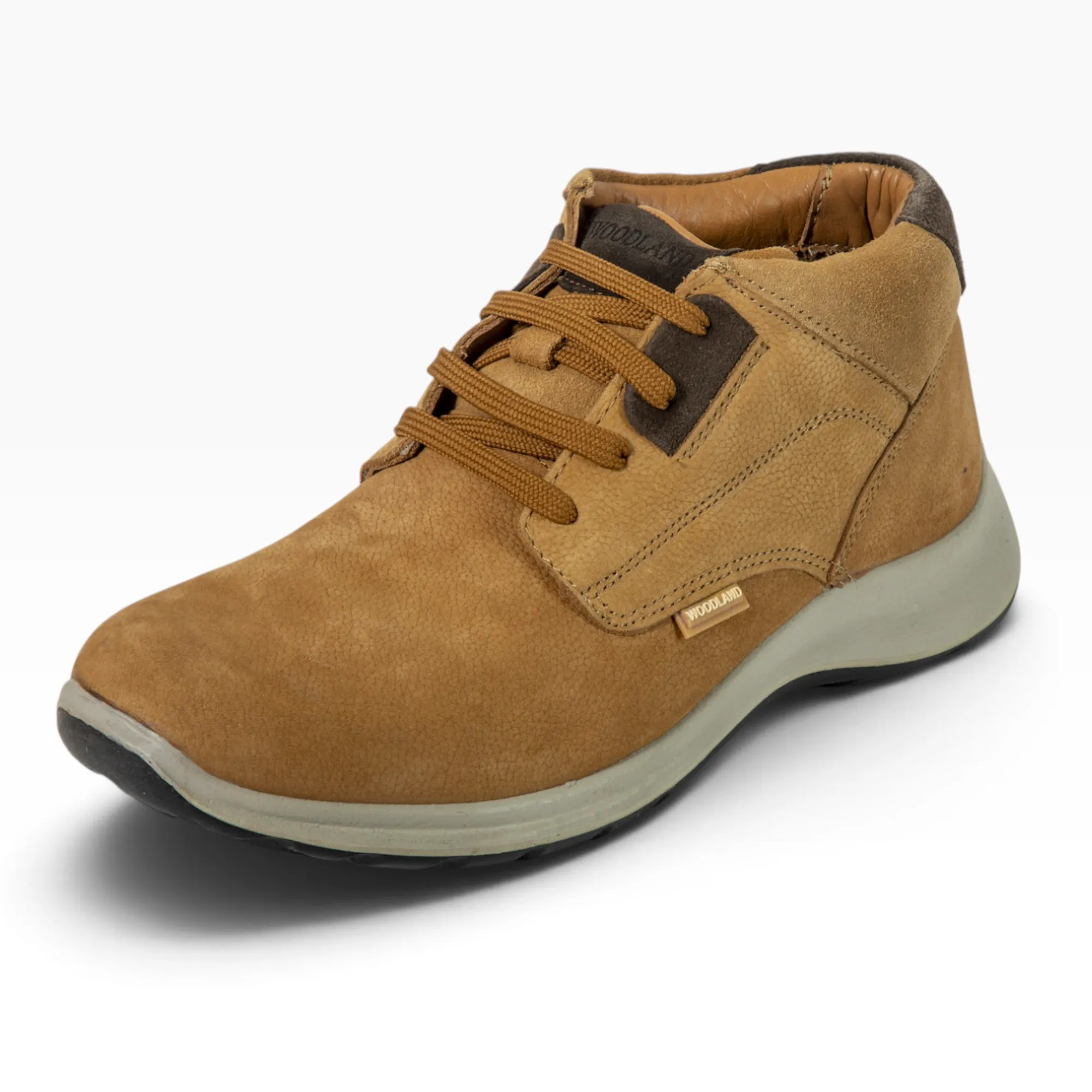 Woodland Men Camel Nubuck Lace-Up Boots - Thumbnail 11
