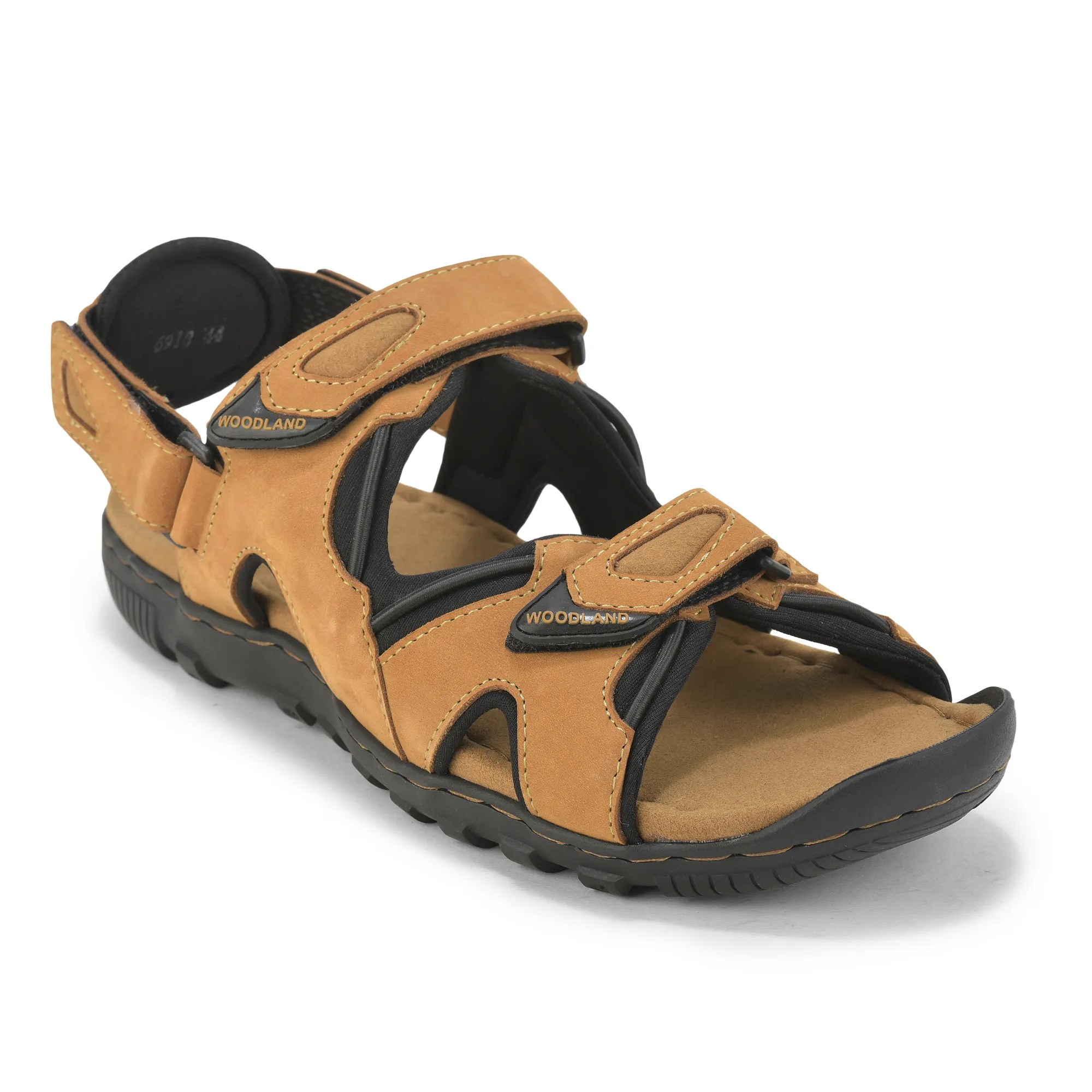 Woodland Nubuk Print Camel Sandals For Men - Thumbnail 4