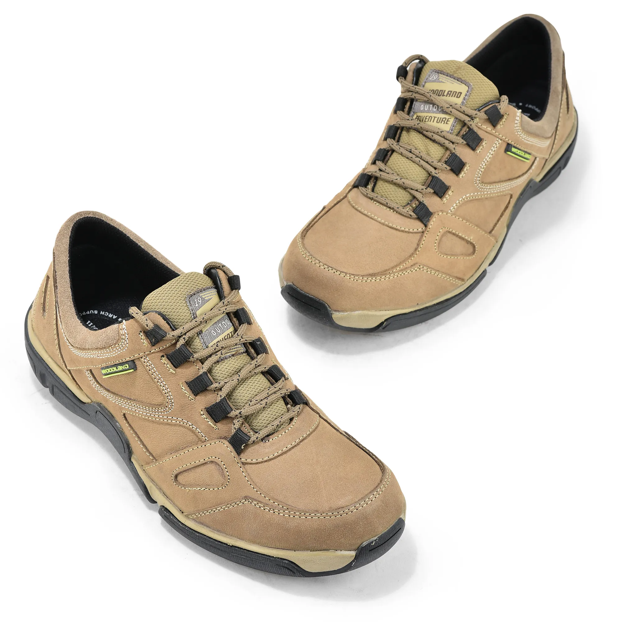Woodland Dubai Khaki Men Casual Lace-up Shoes - Thumbnail 2