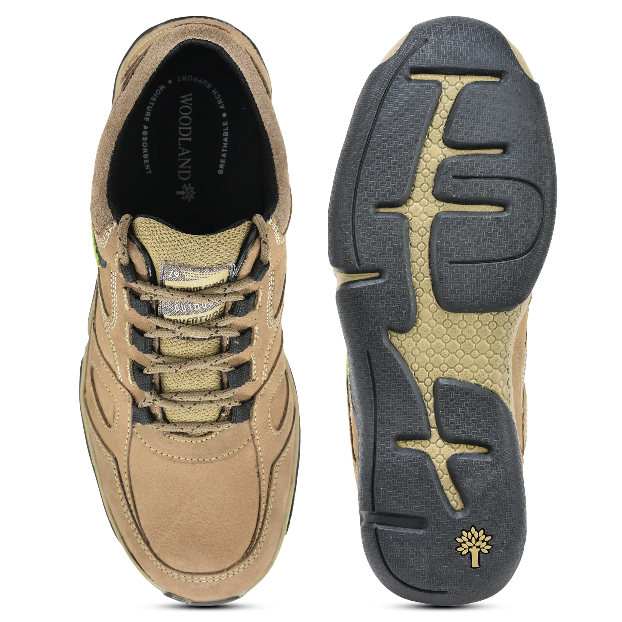 Woodland Dubai Khaki Men Casual Lace-up Shoes - Thumbnail 8