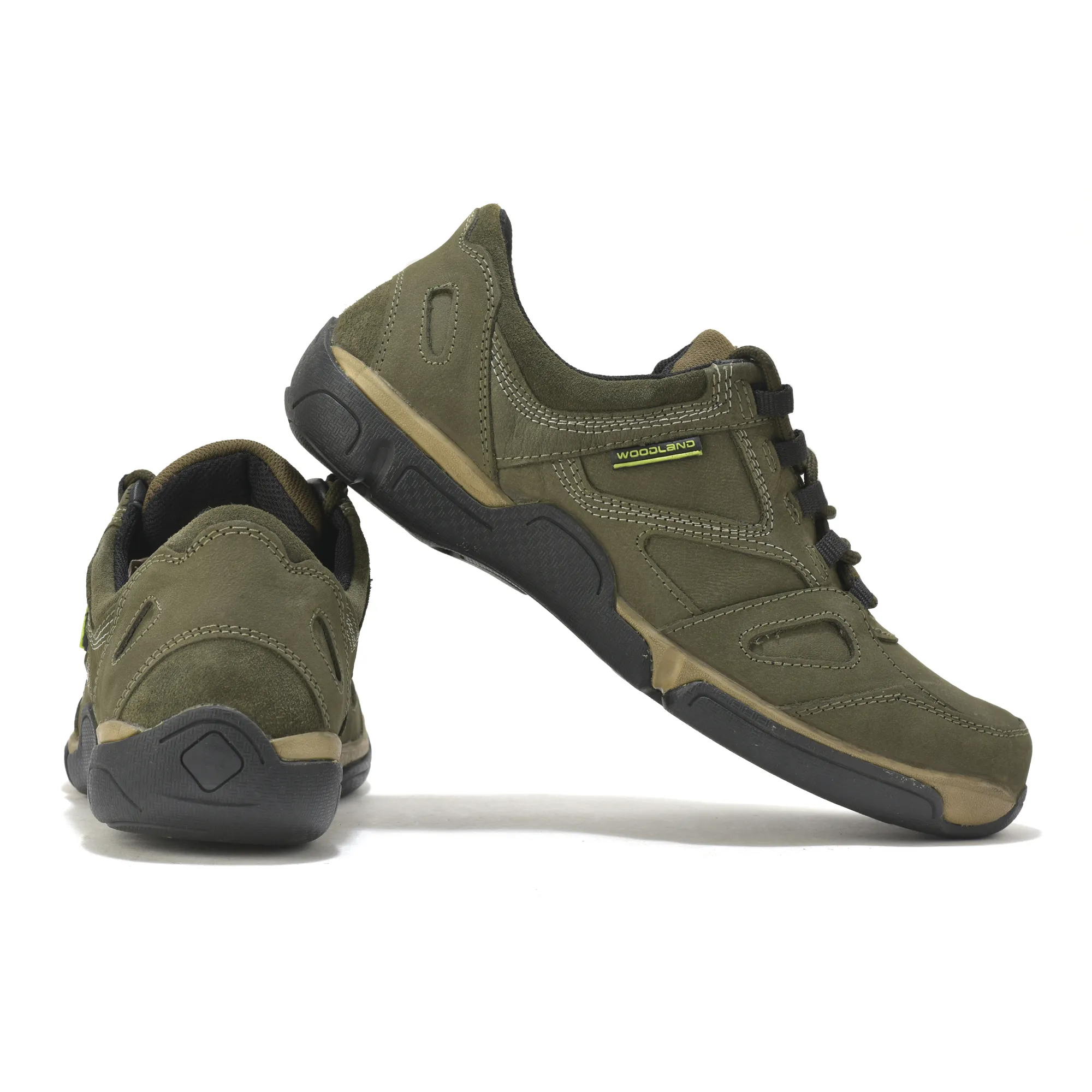 Woodland Olive Green Men Casual Lace-up Shoes - Thumbnail 10