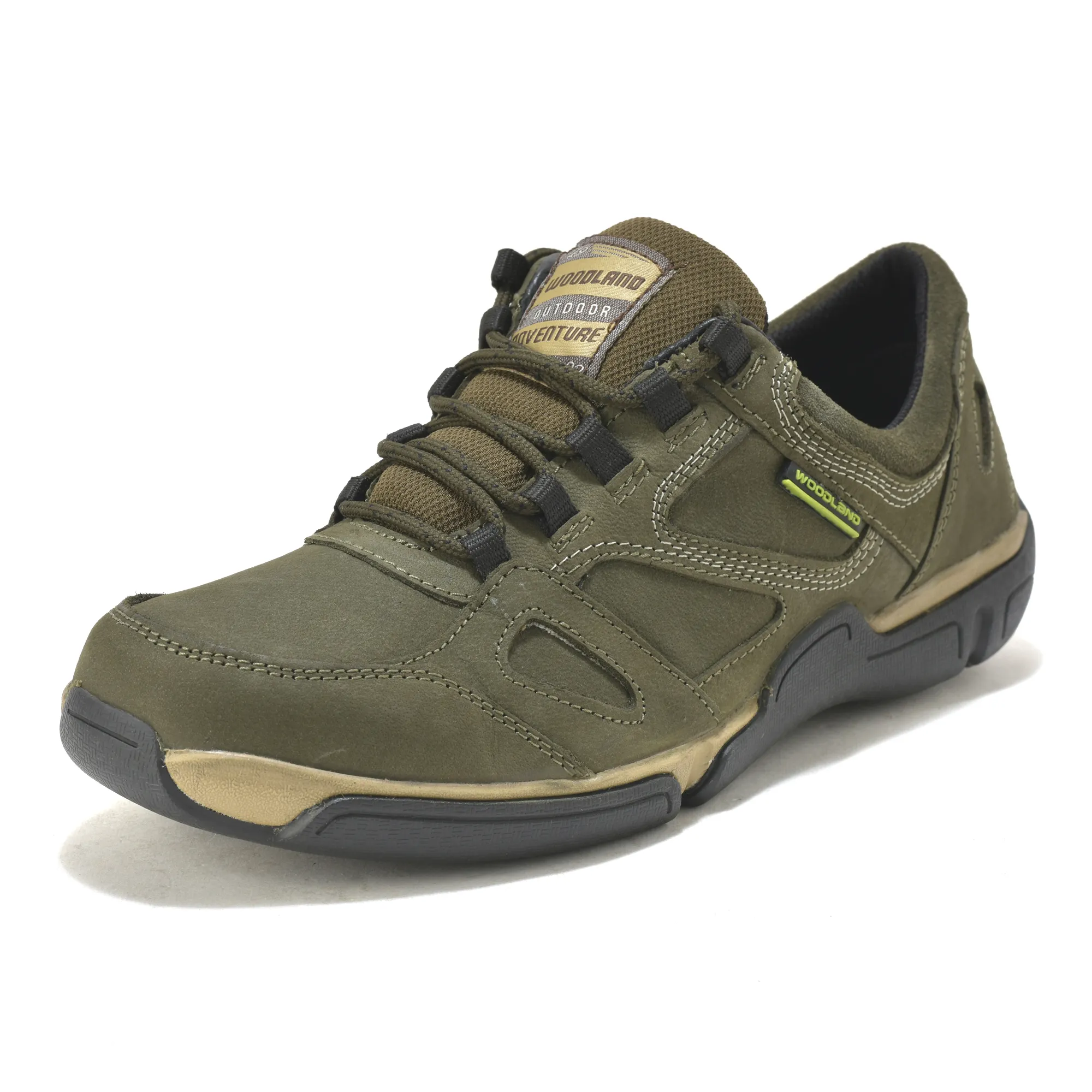 Woodland Olive Green Men Casual Lace-up Shoes - Thumbnail 11