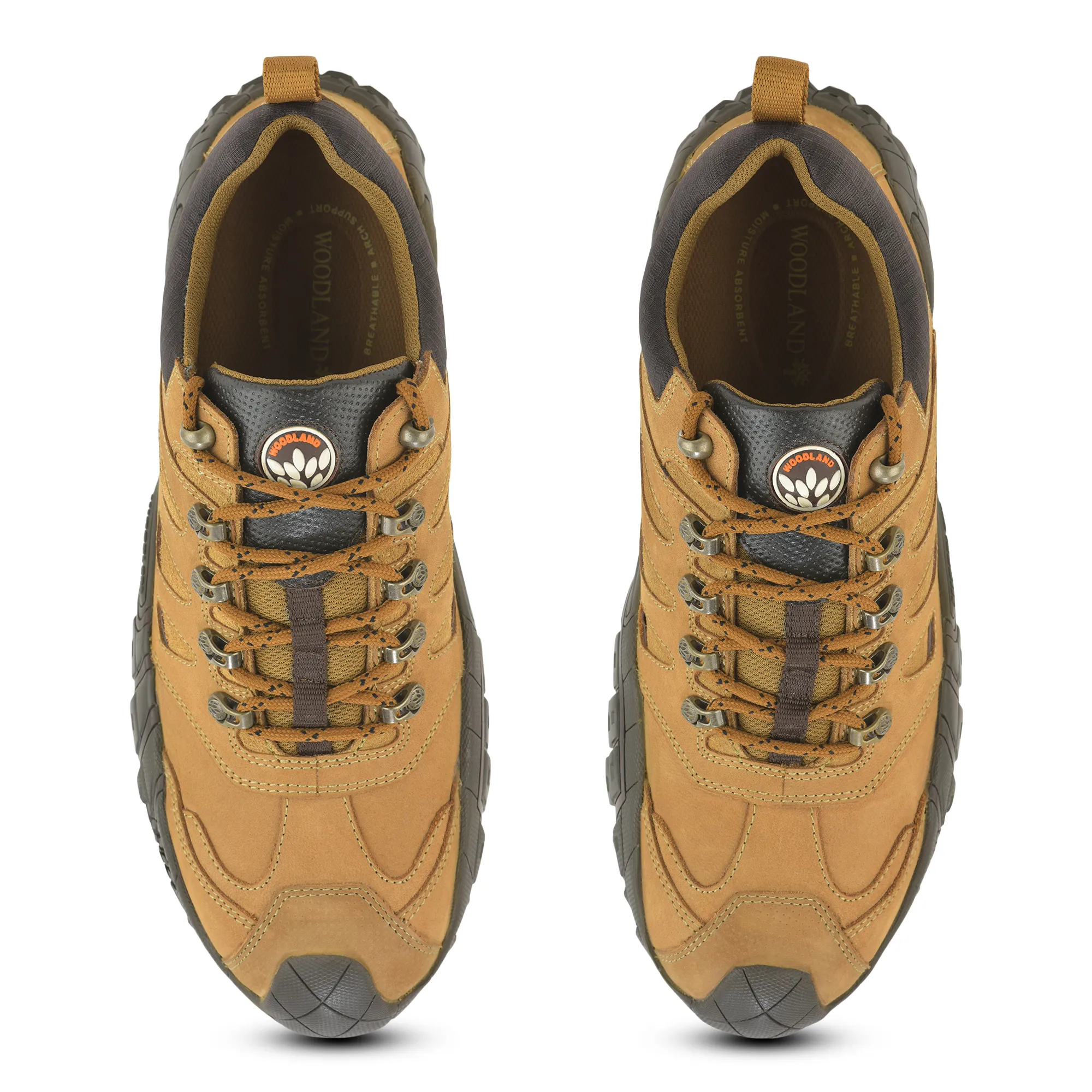 Camel Heavy Duty Casual Lace Shoes For Men - Thumbnail 6
