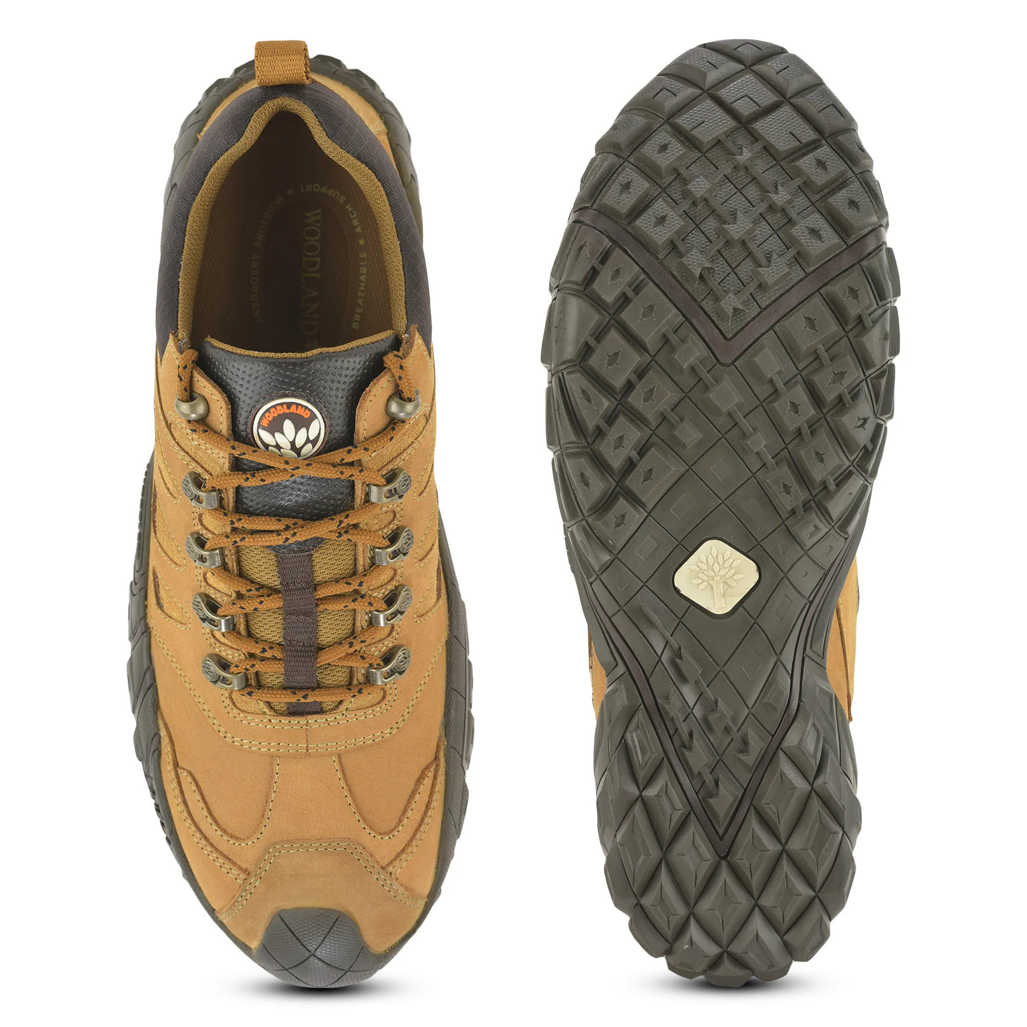 Camel Heavy Duty Casual Lace Shoes For Men - Thumbnail 10