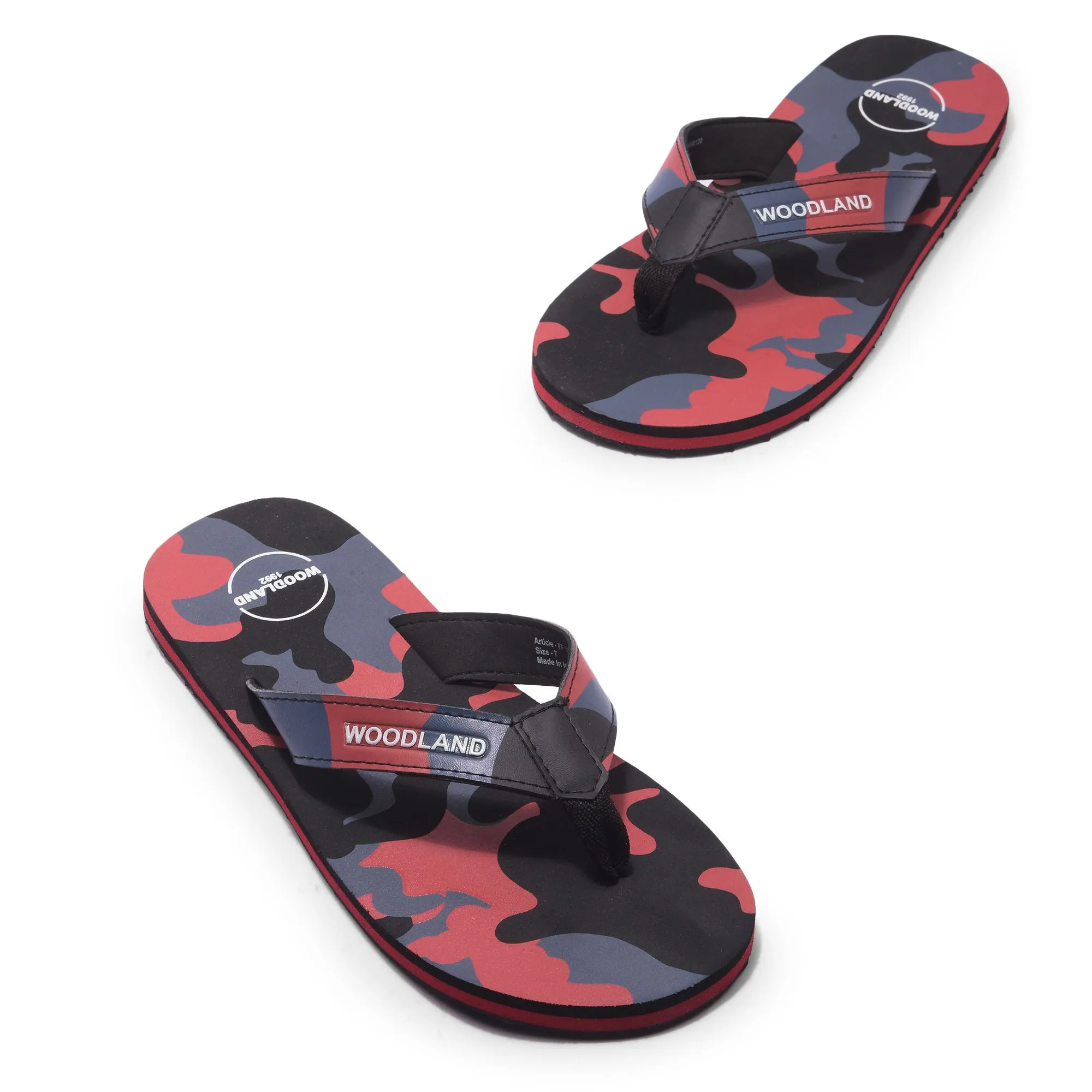 Navy/red flip-flop for men - Thumbnail 2