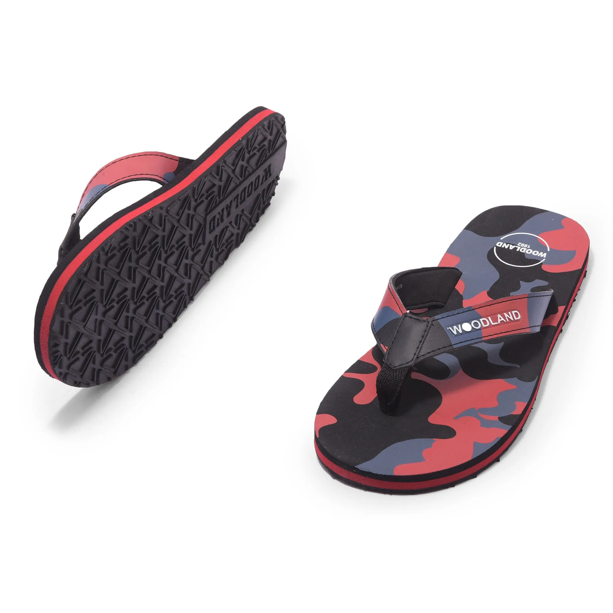 Navy/red flip-flop for men - Thumbnail 4