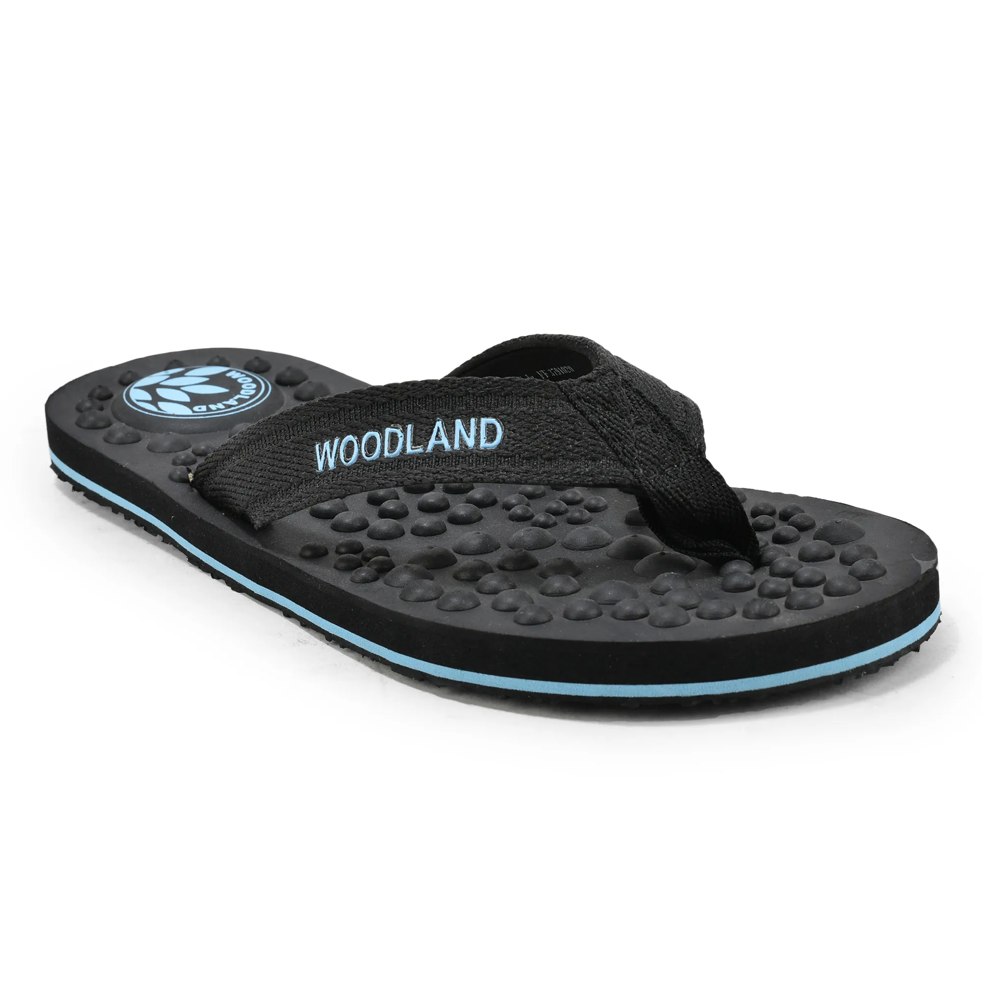 Woodland Men Black Textured EVA Slippers - Thumbnail 3