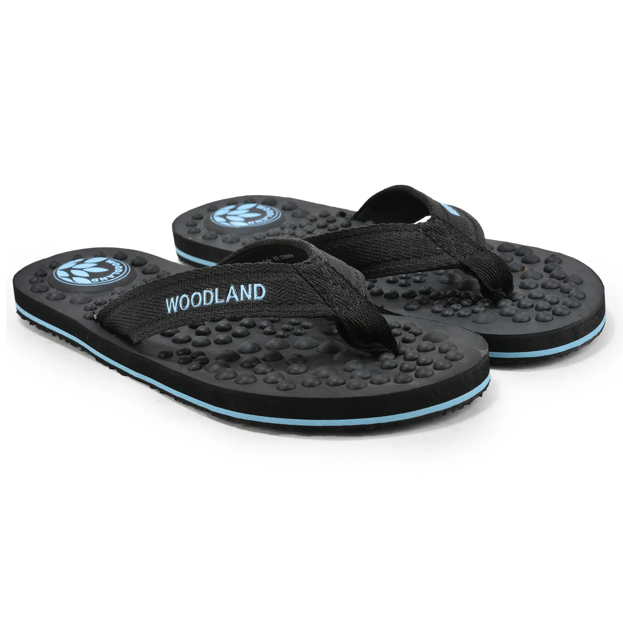 Woodland Men Black Textured EVA Slippers - Thumbnail 7