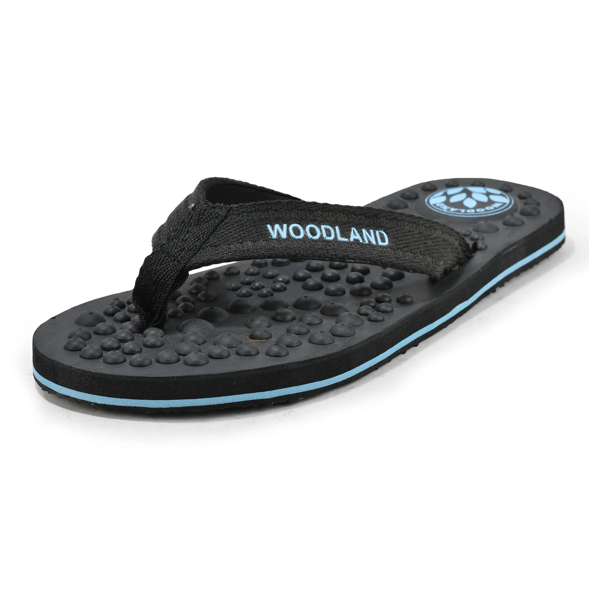 Woodland Men Black Textured EVA Slippers - Thumbnail 11