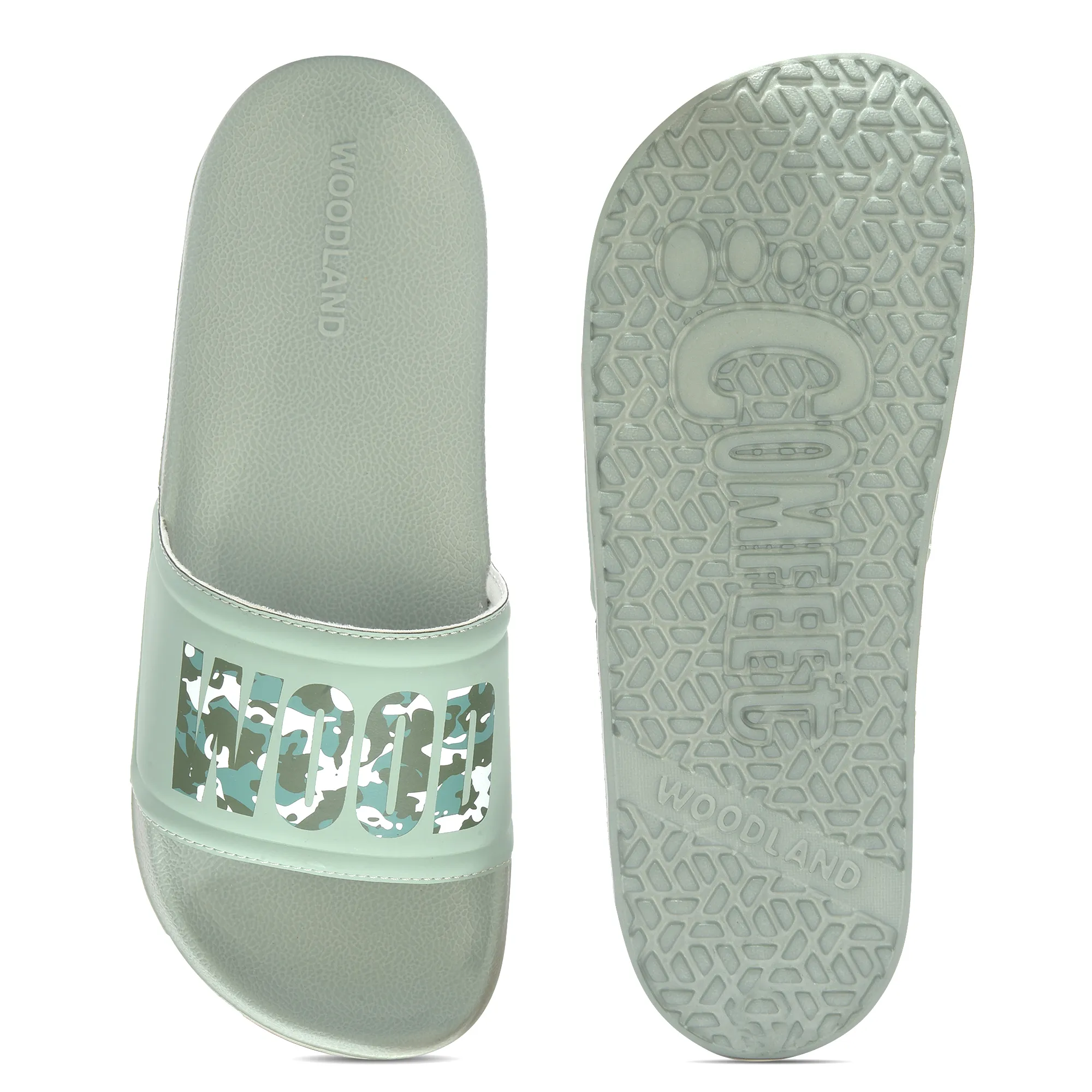 Sage Green Slide Sandal For Men - Thumbnail 9