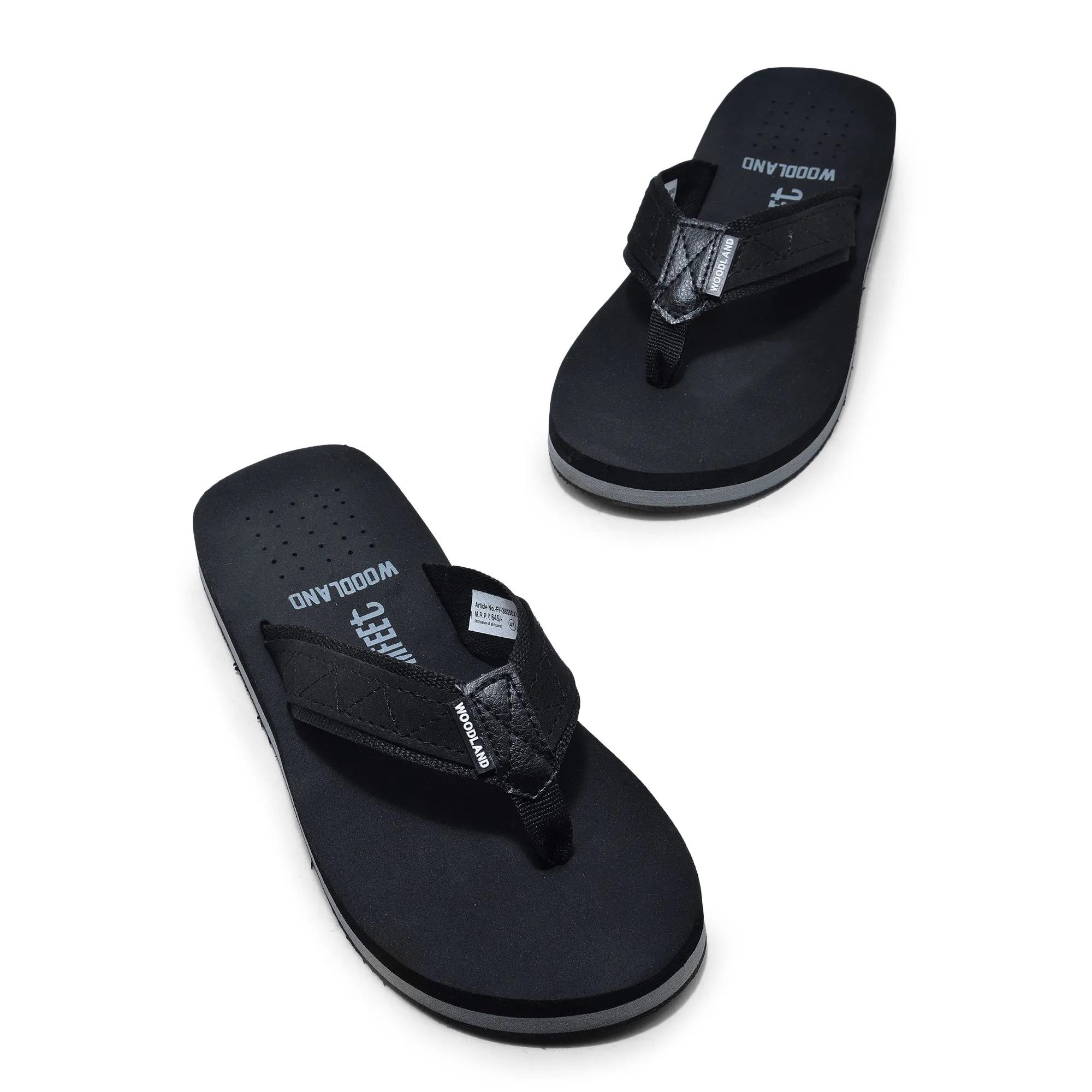 Black slipper for men - Thumbnail 2