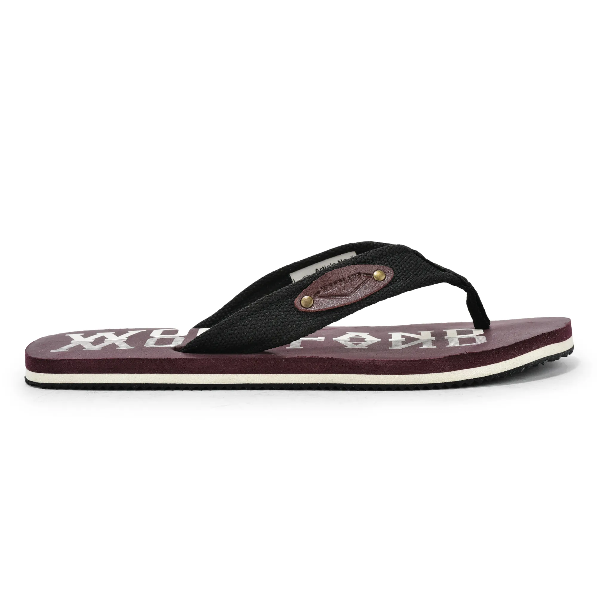 Maroon flip-flop for Men - Thumbnail 1