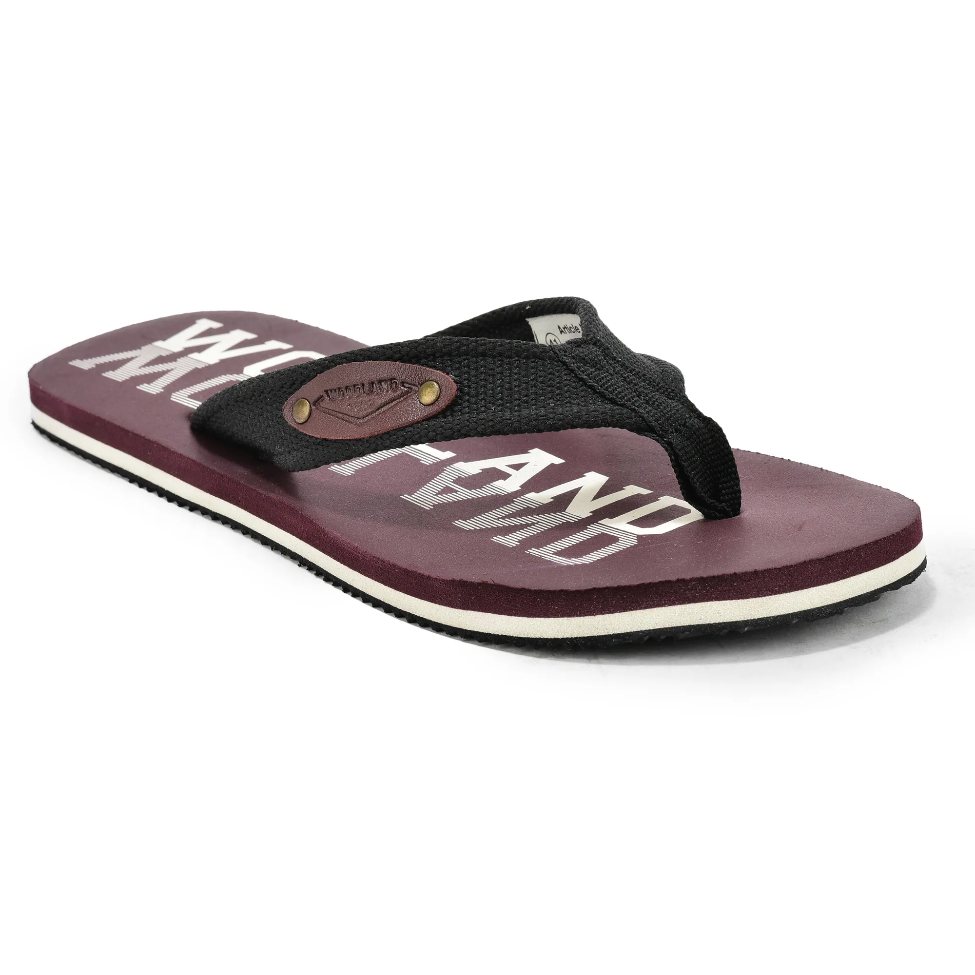 Maroon flip-flop for Men - Thumbnail 3