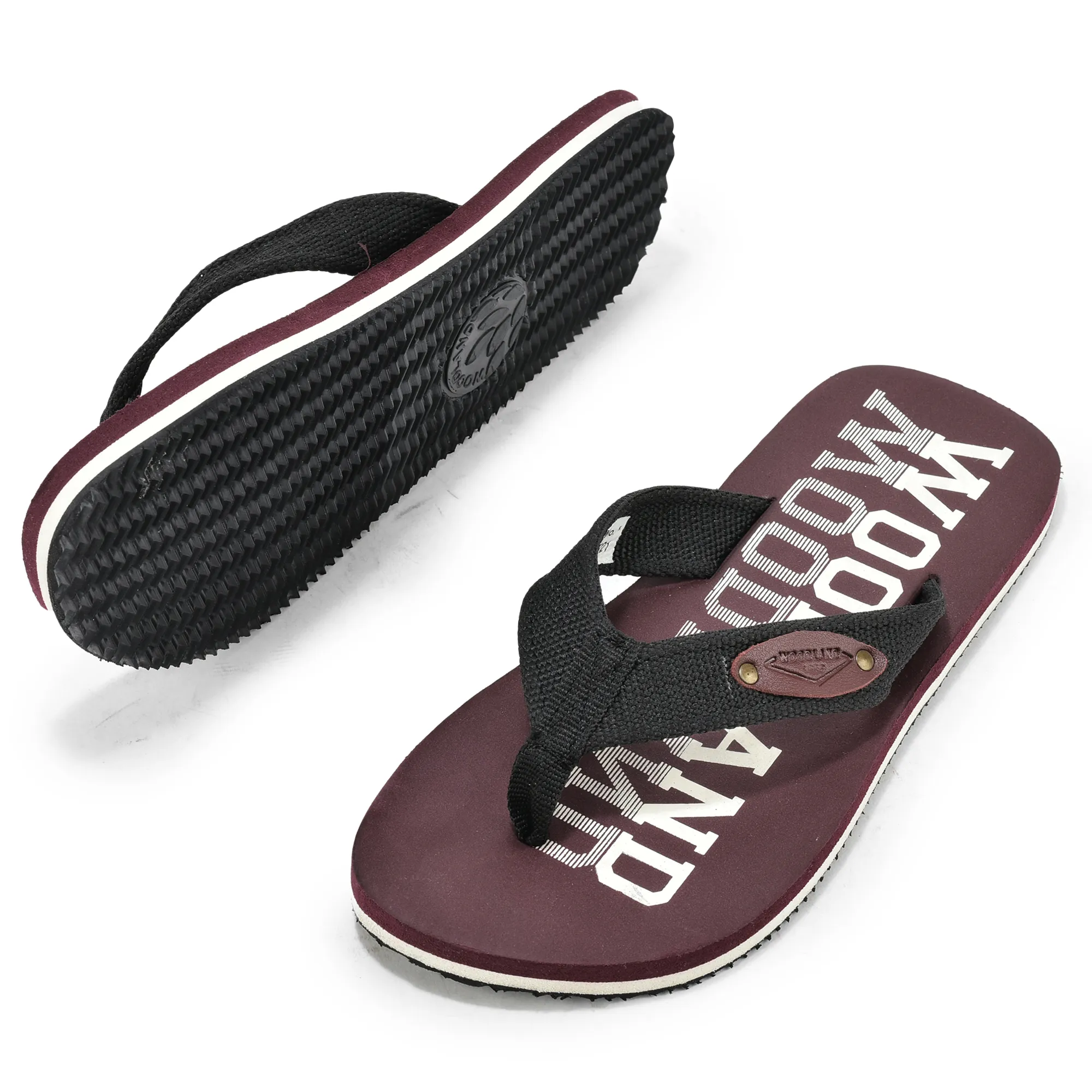 Maroon flip-flop for Men - Thumbnail 5