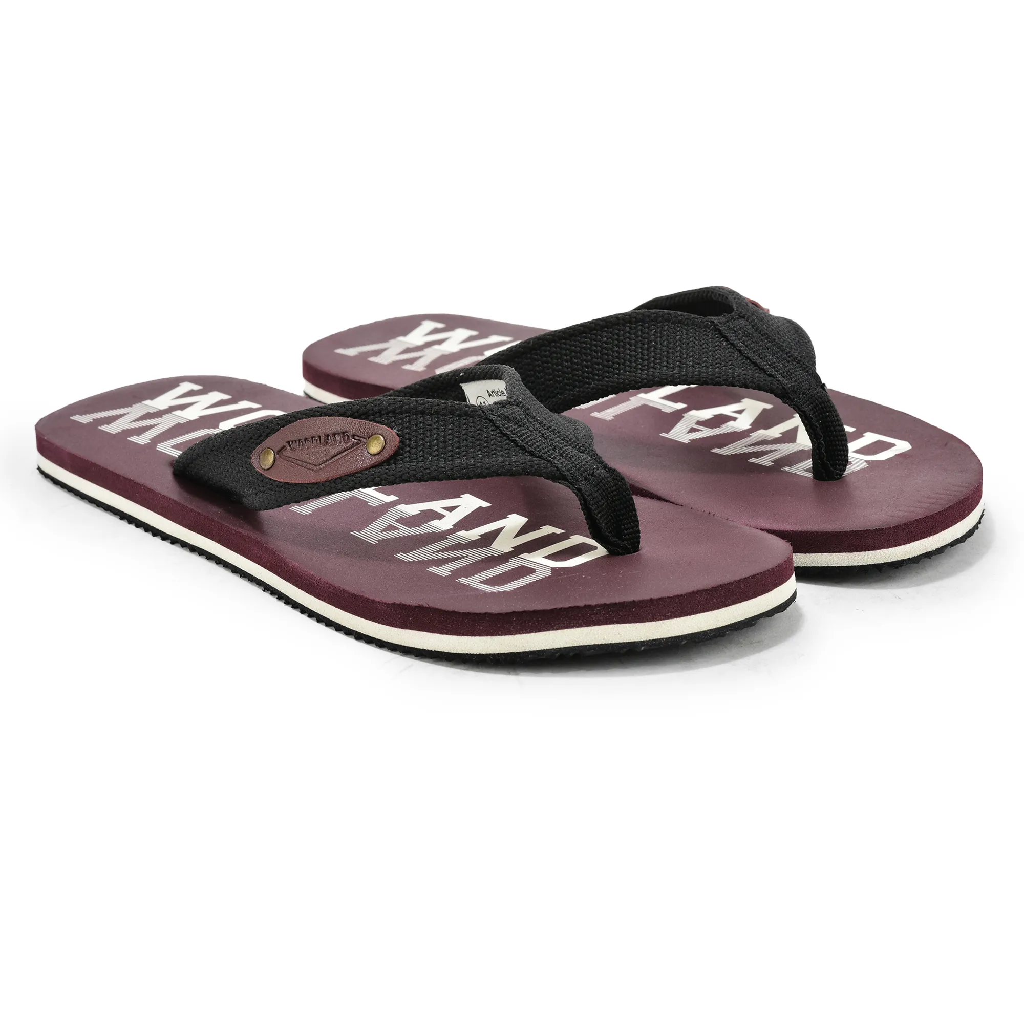 Maroon flip-flop for Men - Thumbnail 7