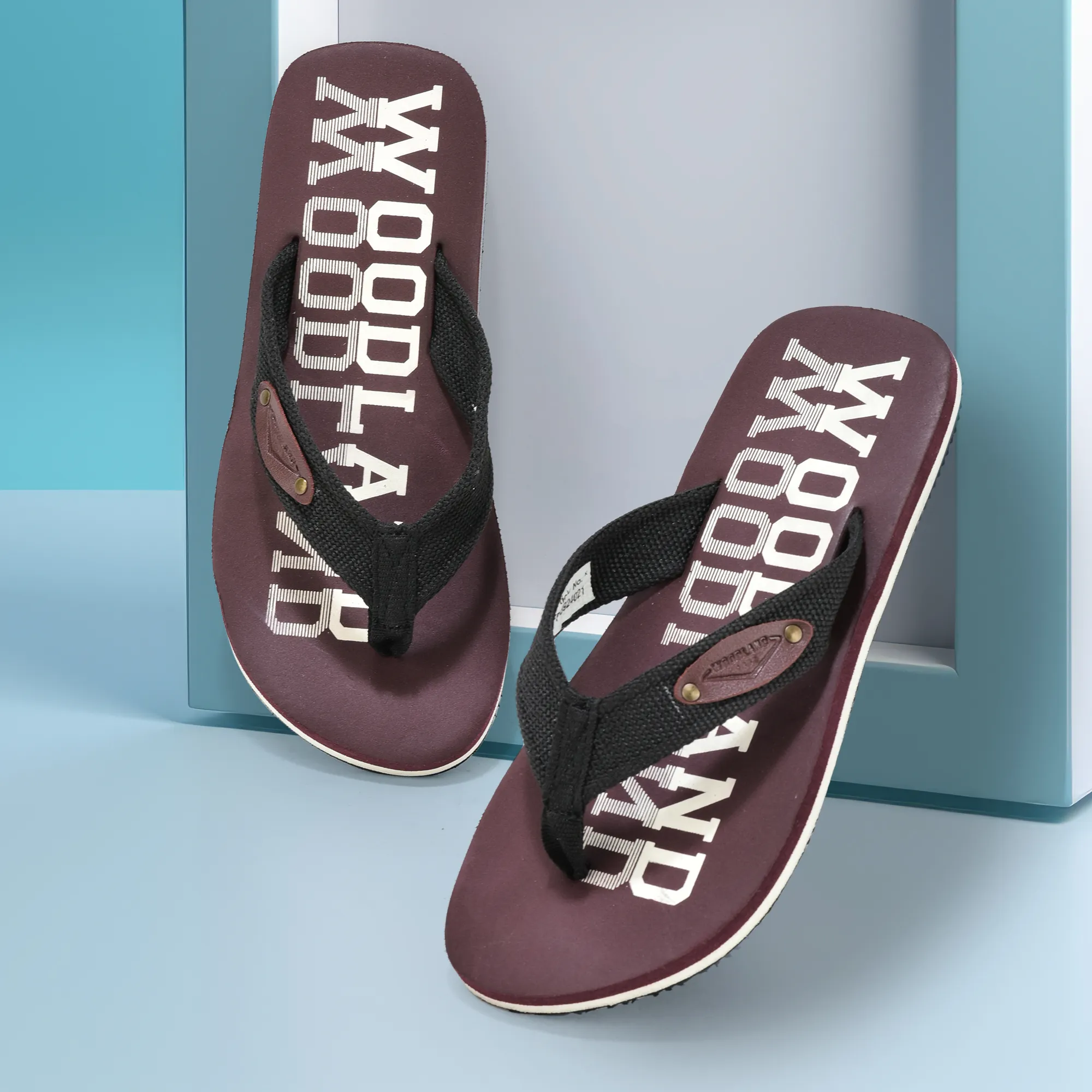 Maroon flip-flop for Men - Thumbnail 9