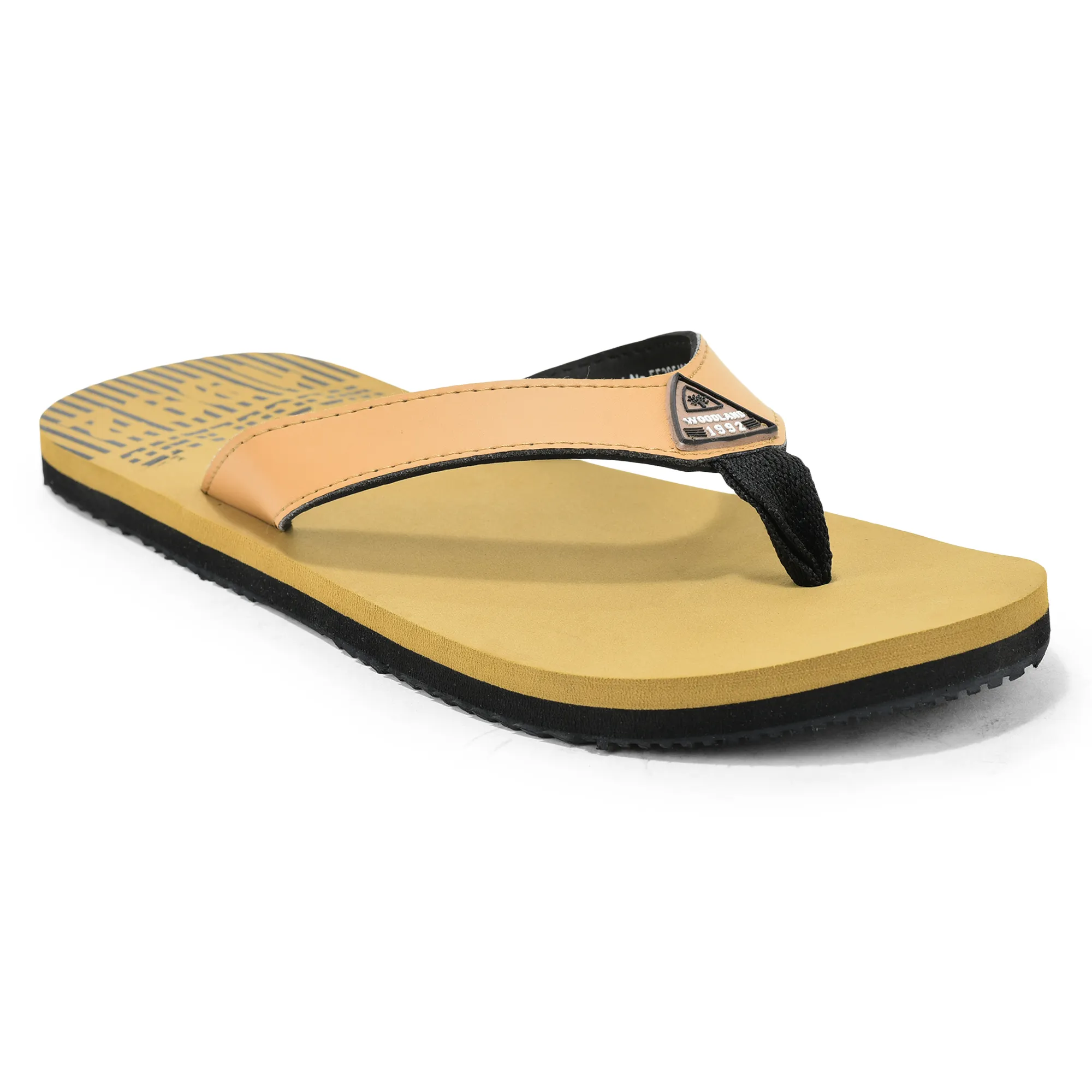 Woodland Lightweight Camel Flip-Flops for Men - Thumbnail 3
