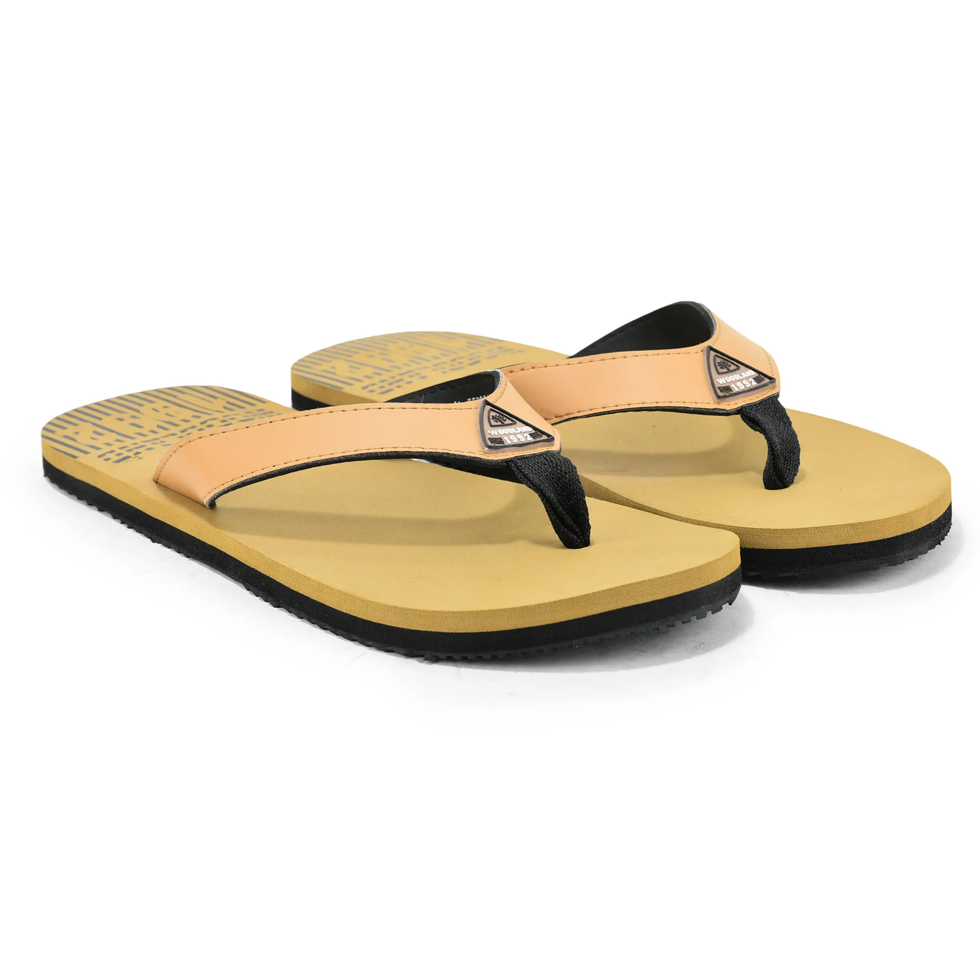 Woodland Lightweight Camel Flip-Flops for Men - Thumbnail 7