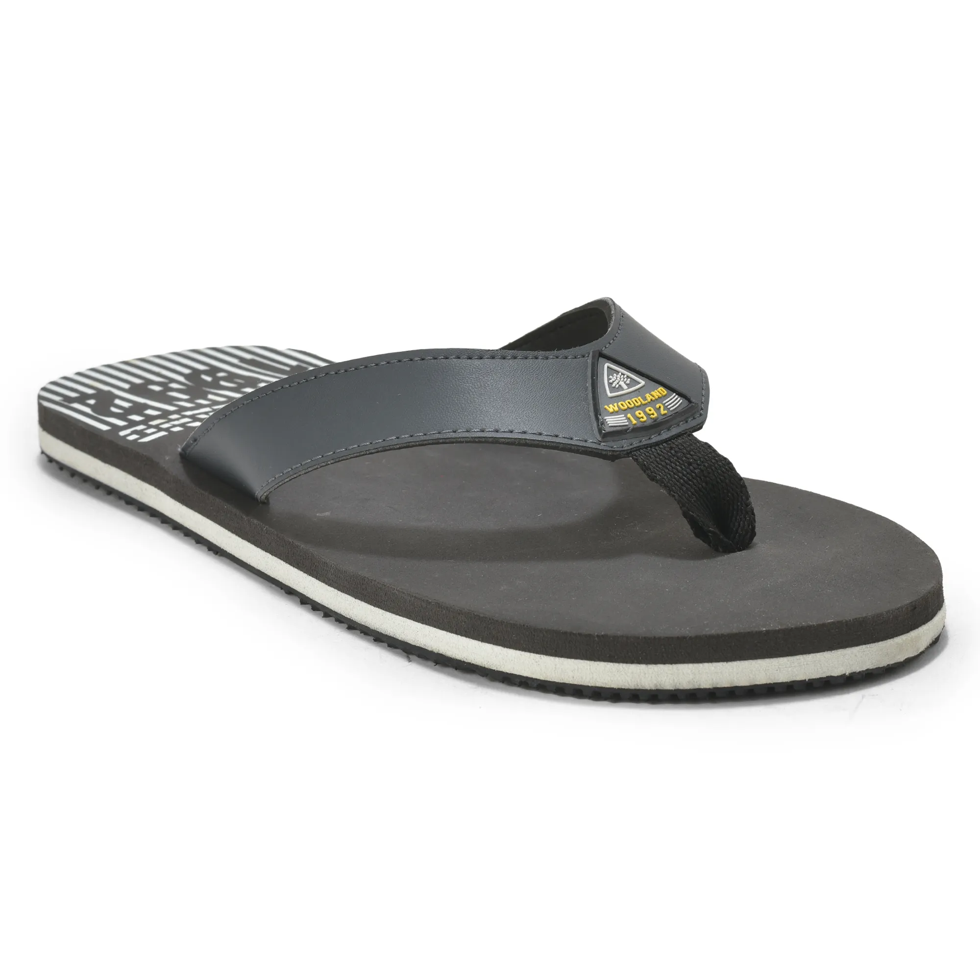 Woodland Lightweight Dgrey Flip-Flops for Men - Thumbnail 3