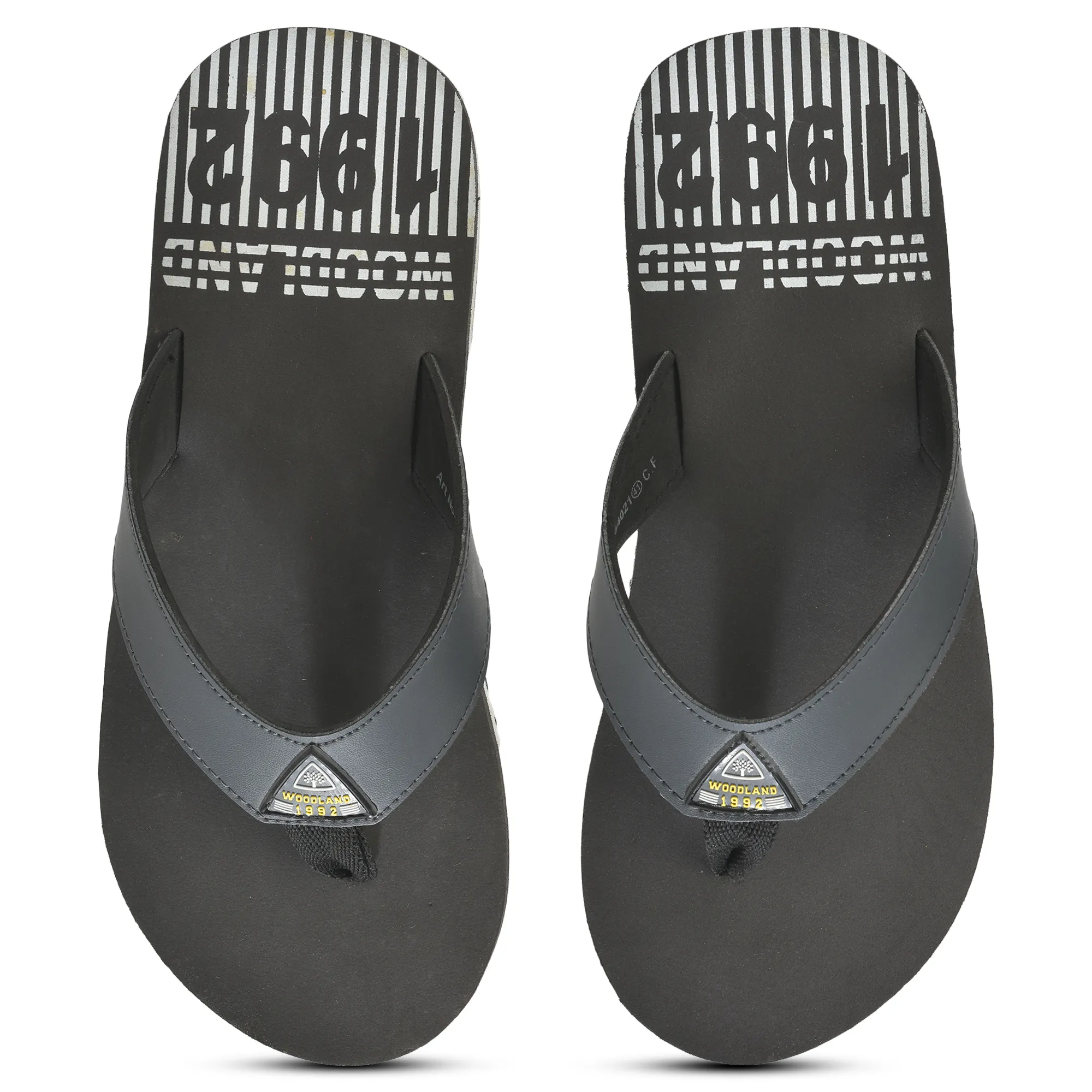 Woodland Lightweight Dgrey Flip-Flops for Men - Thumbnail 4