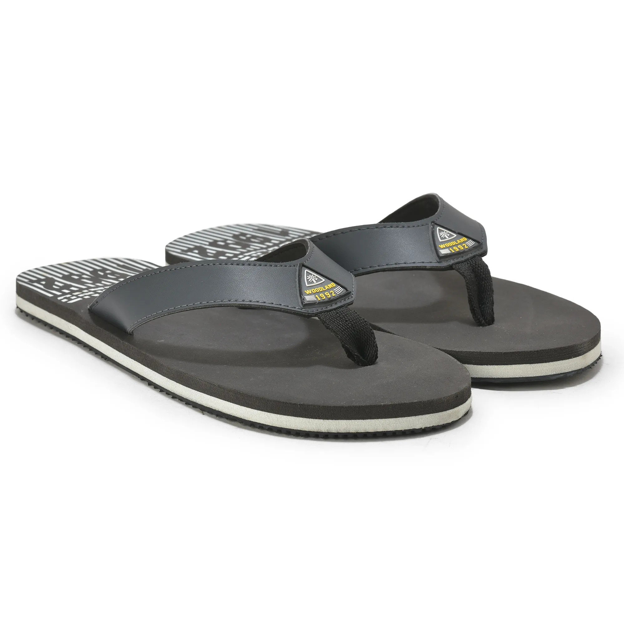 Woodland Lightweight Dgrey Flip-Flops for Men - Thumbnail 7