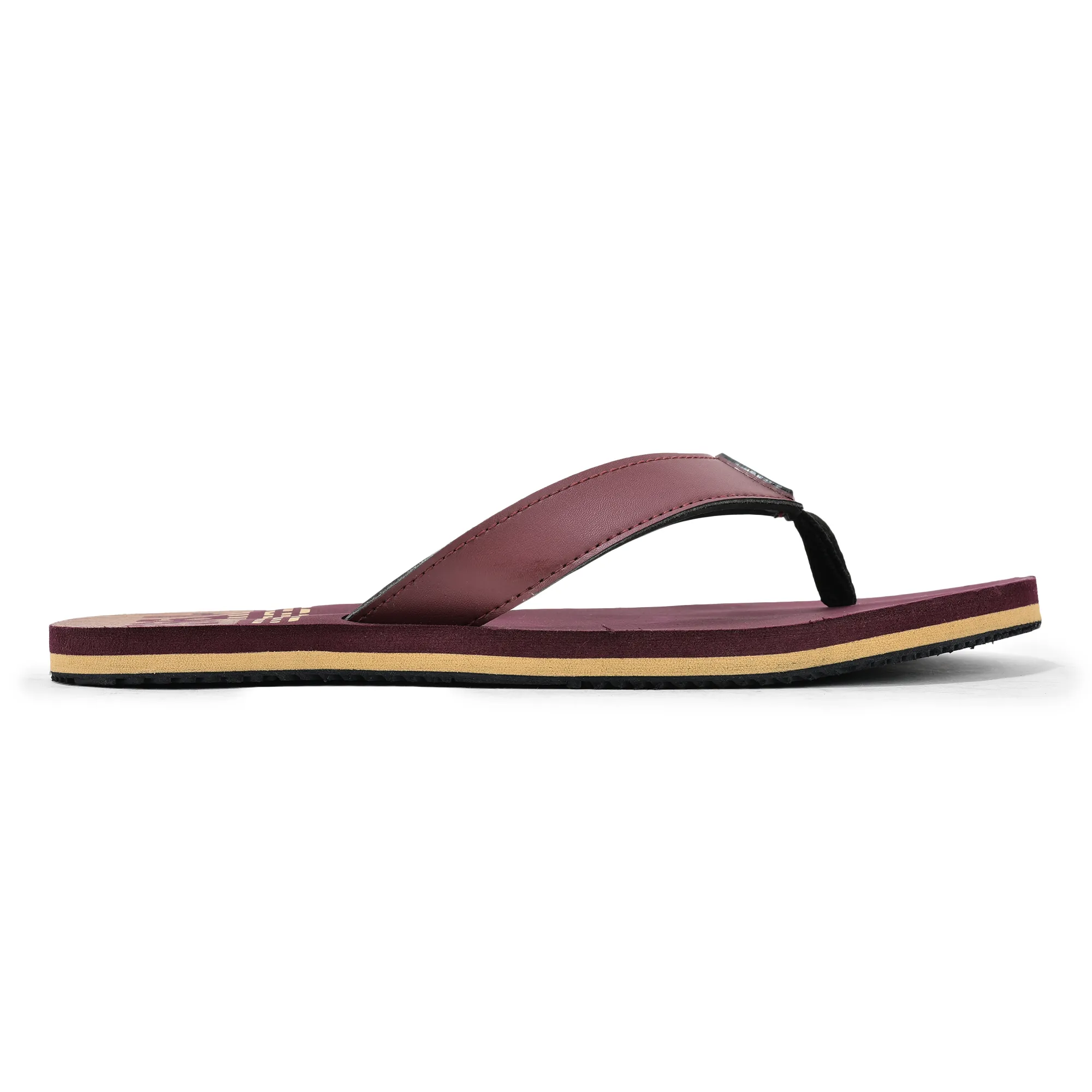 Woodland Lightweight Maroon Flip-Flops for Men - Thumbnail 1