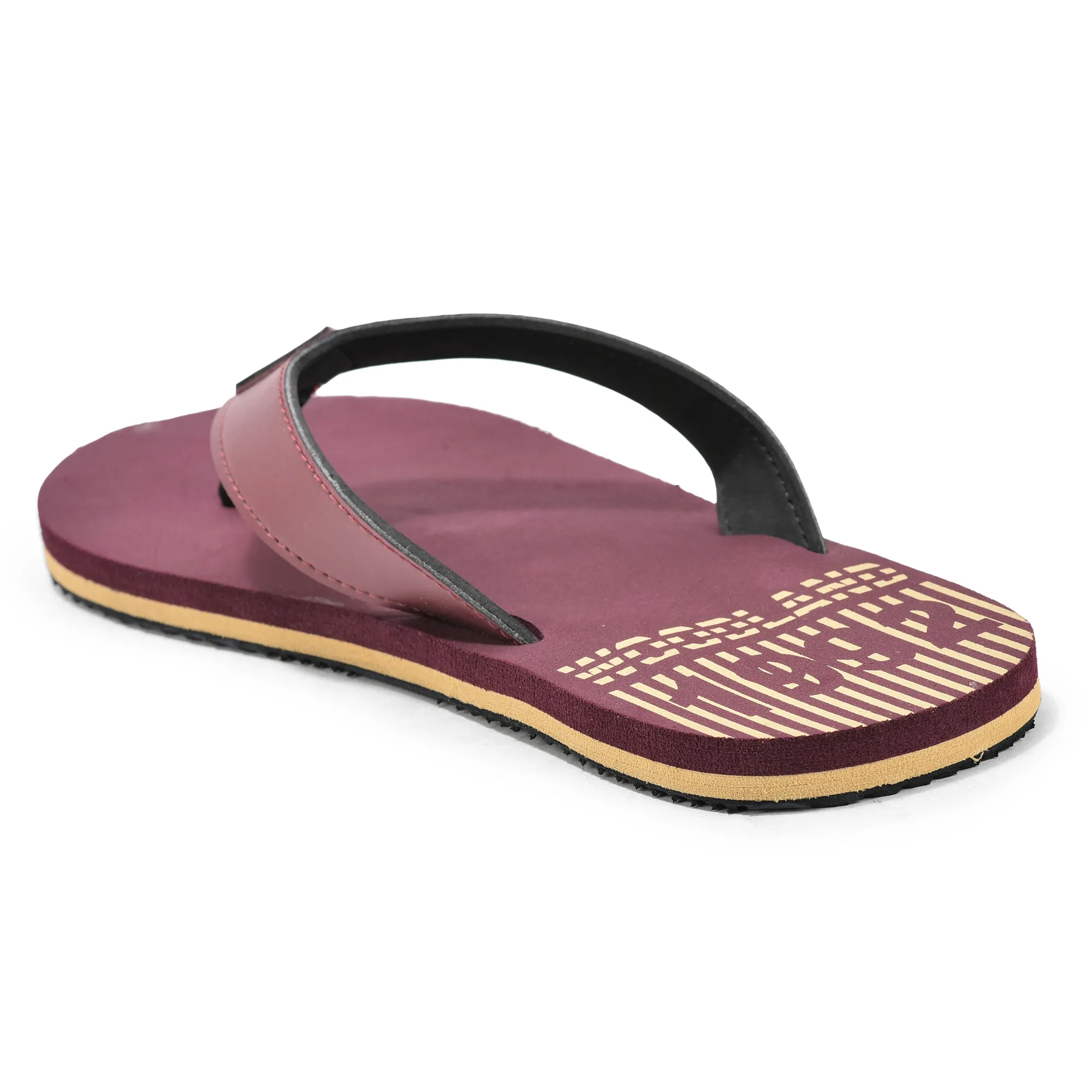 Woodland Lightweight Maroon Flip-Flops for Men - Thumbnail 6