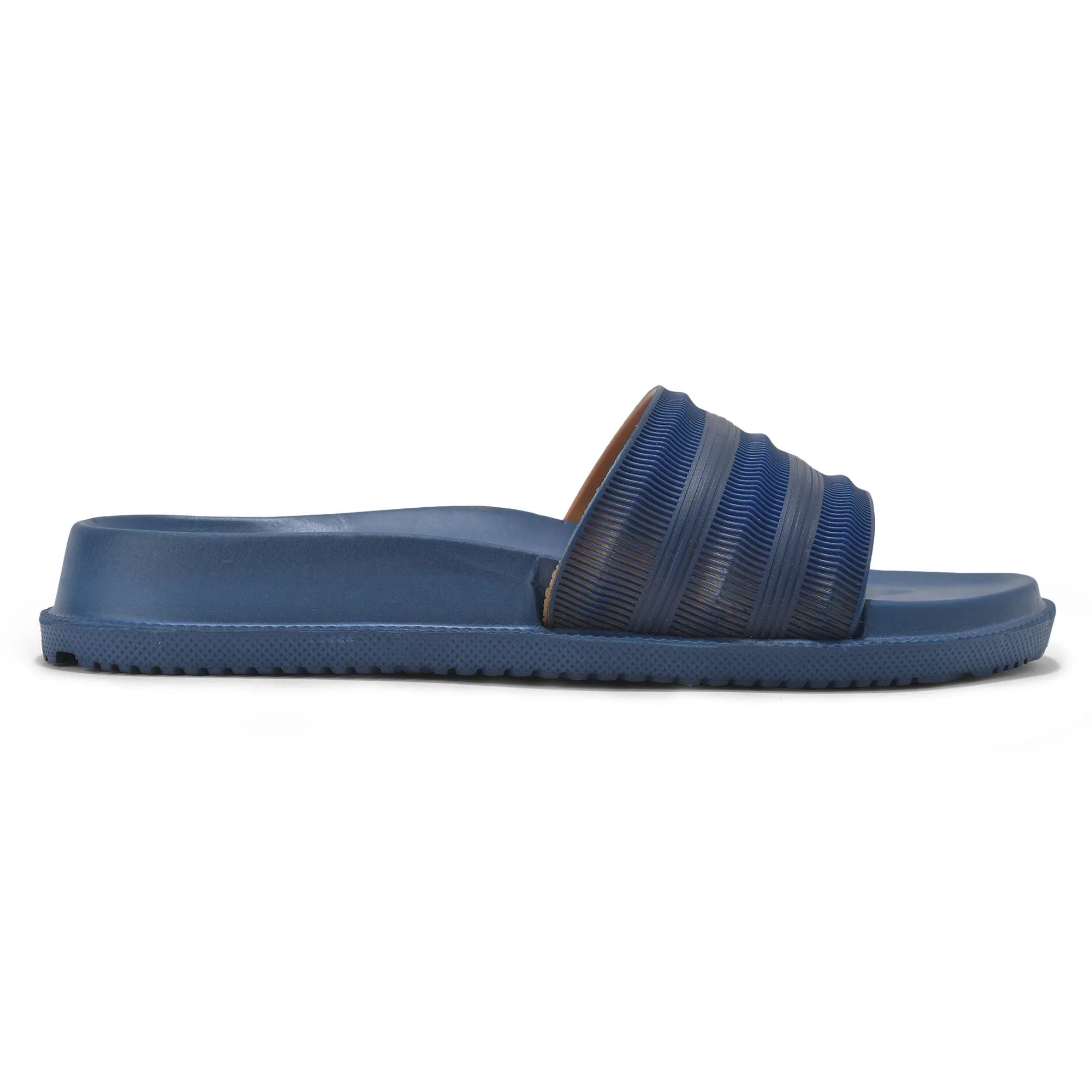 Woodland Men’s EVA Flip Flops – Navy/Orange - Thumbnail 2