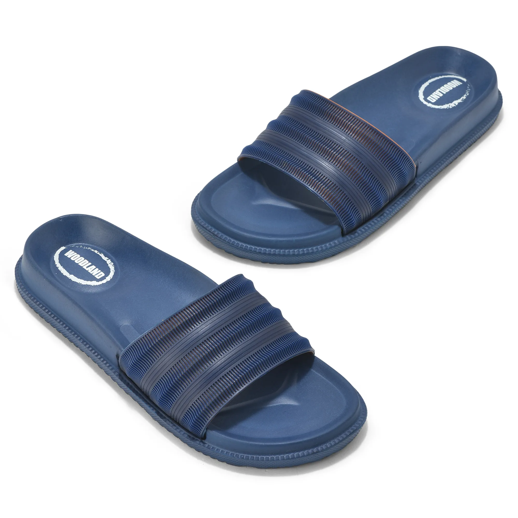 Woodland Men’s EVA Flip Flops – Navy/Orange - Thumbnail 4
