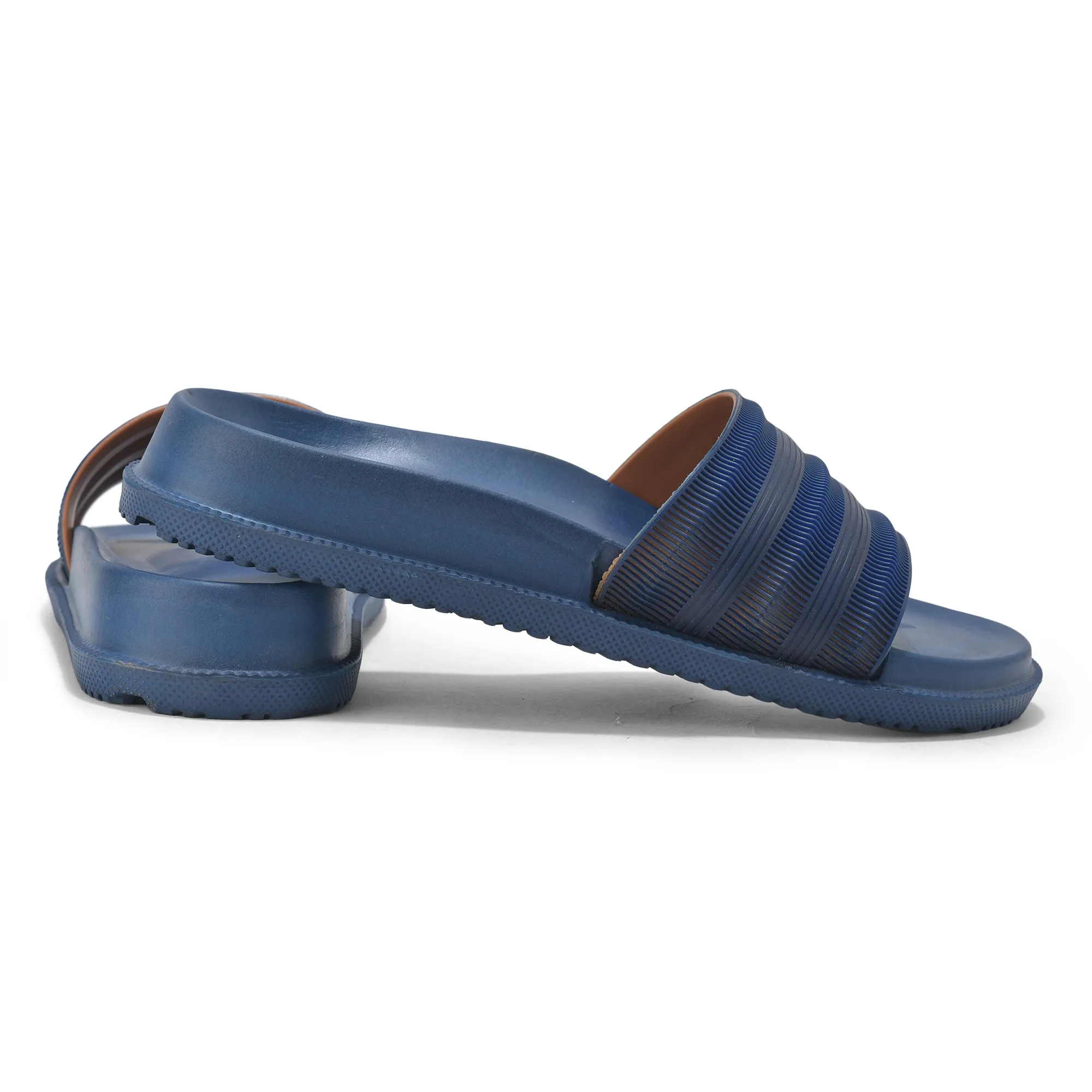 Woodland Men’s EVA Flip Flops – Navy/Orange - Thumbnail 10
