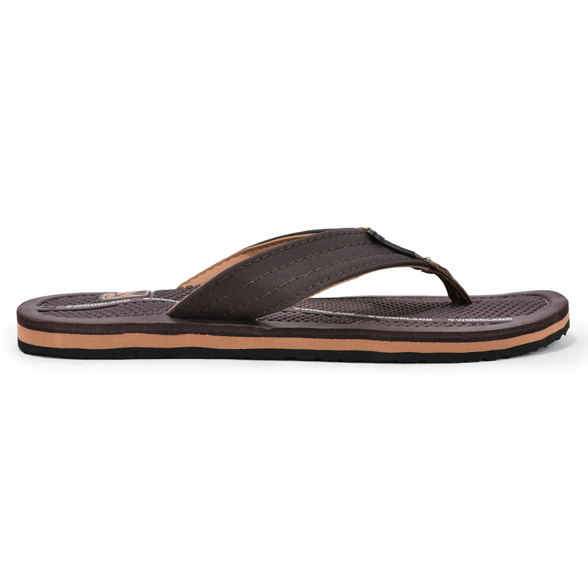 Woodland Men Textured Comfort Flip-Flops - Image 1