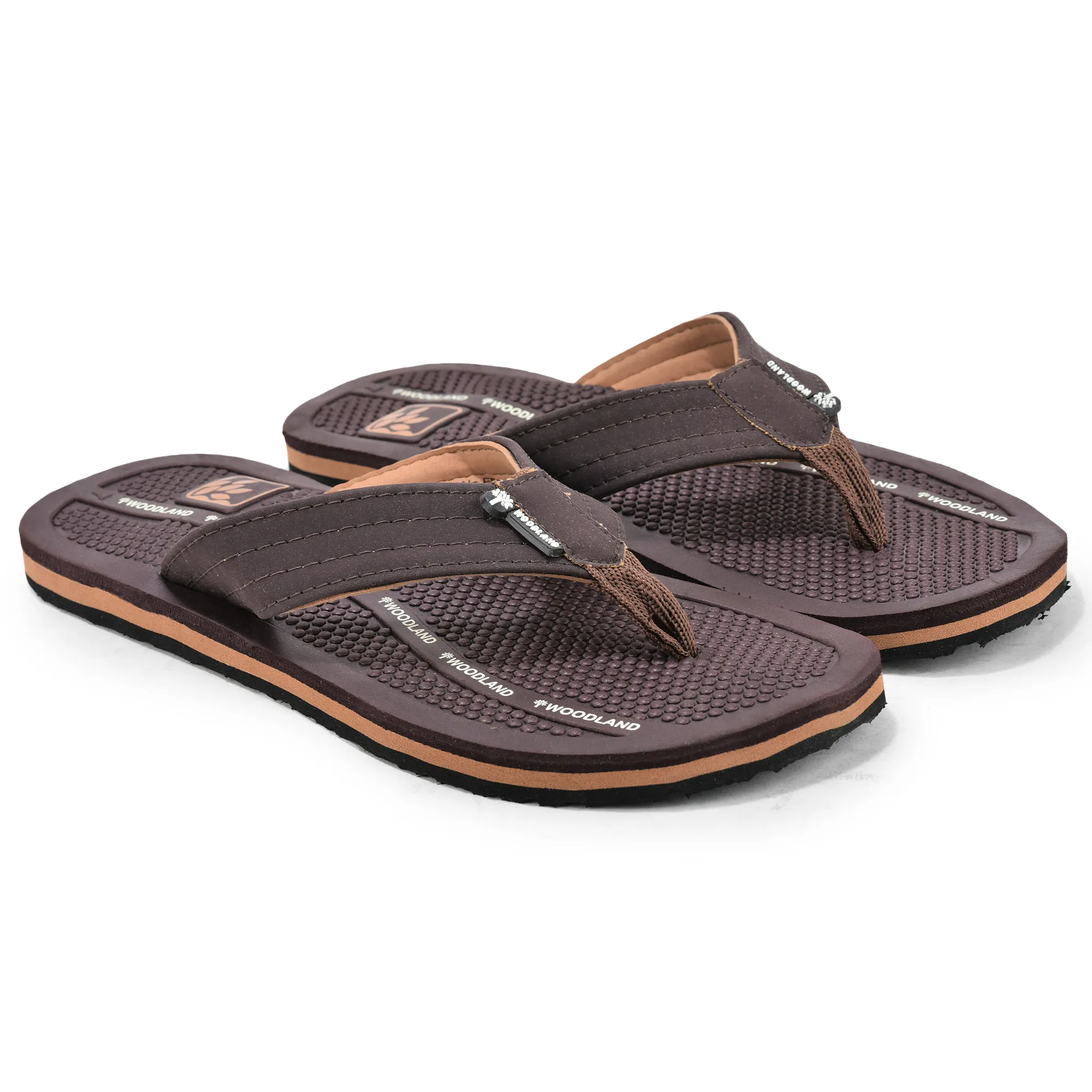 Woodland Men Textured Comfort Flip-Flops - Thumbnail 7