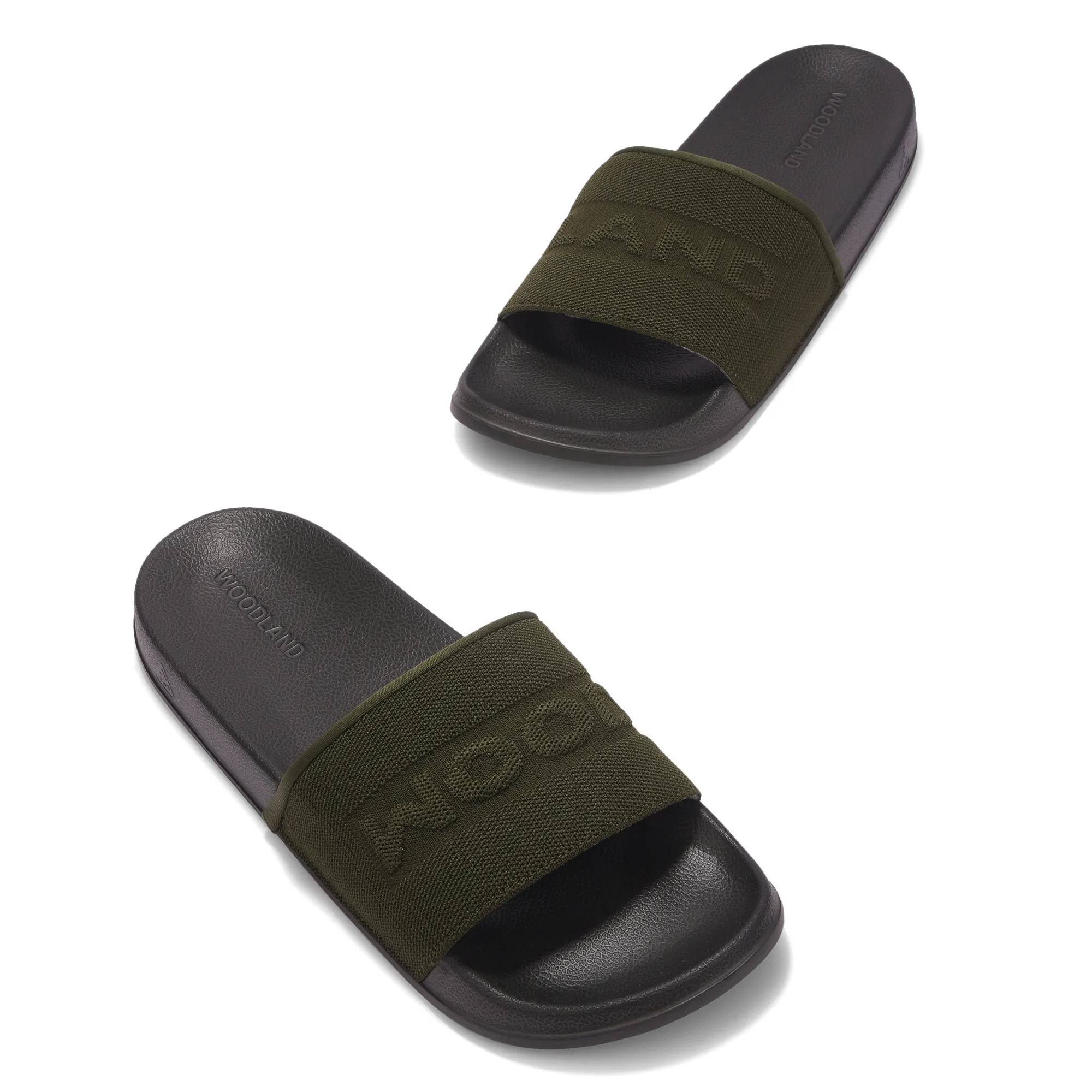 Olive Slipper Flip Flops For Men - Thumbnail 4