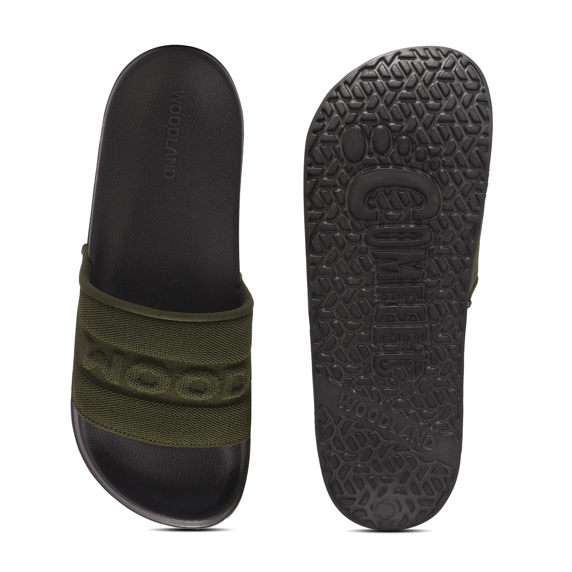 Olive Slipper Flip Flops For Men - Thumbnail 9