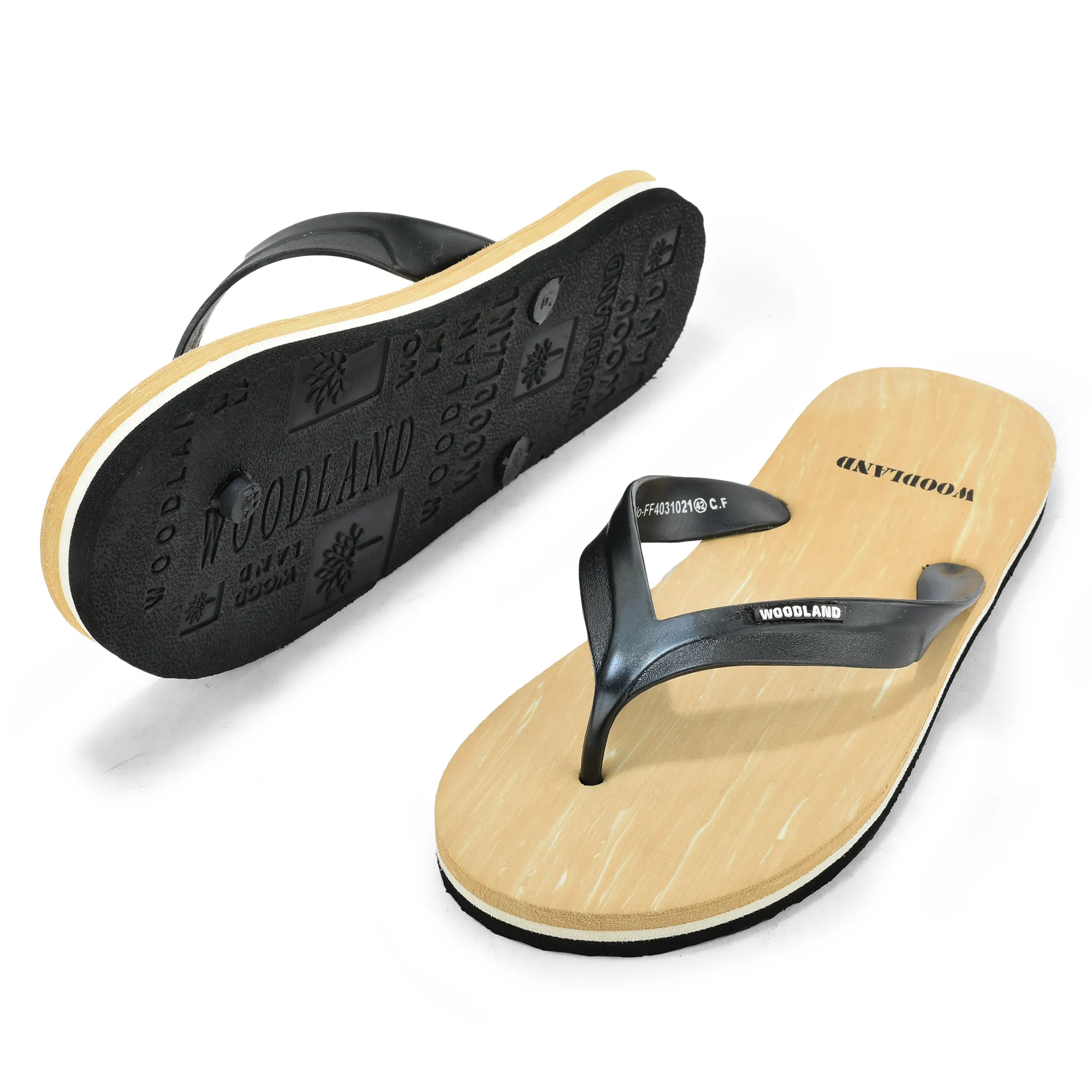 Woodland Men Beige EVA Flip-Flops - Thumbnail 5