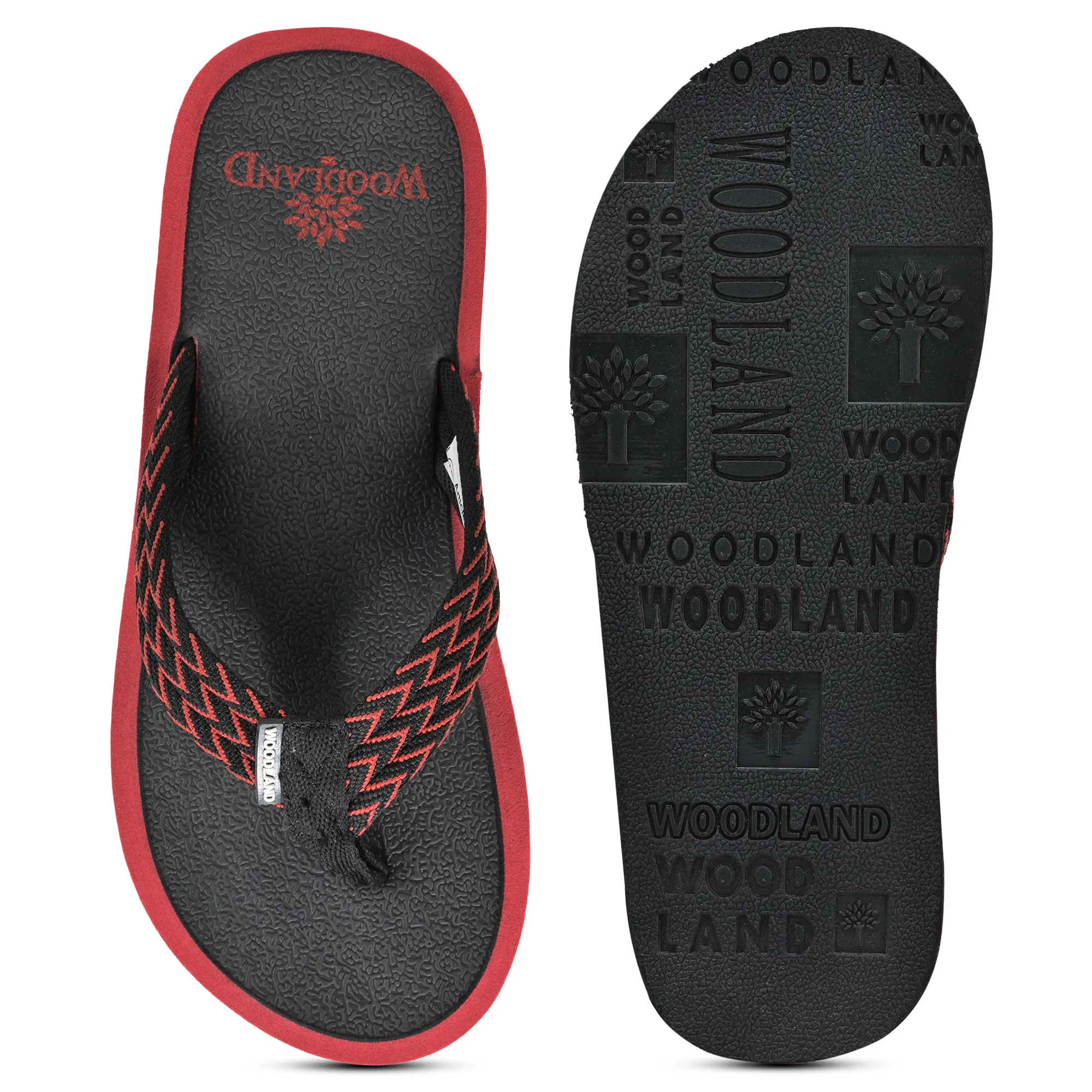 Woodland Black EVA Comfort Flip Flops for Men - Thumbnail 8