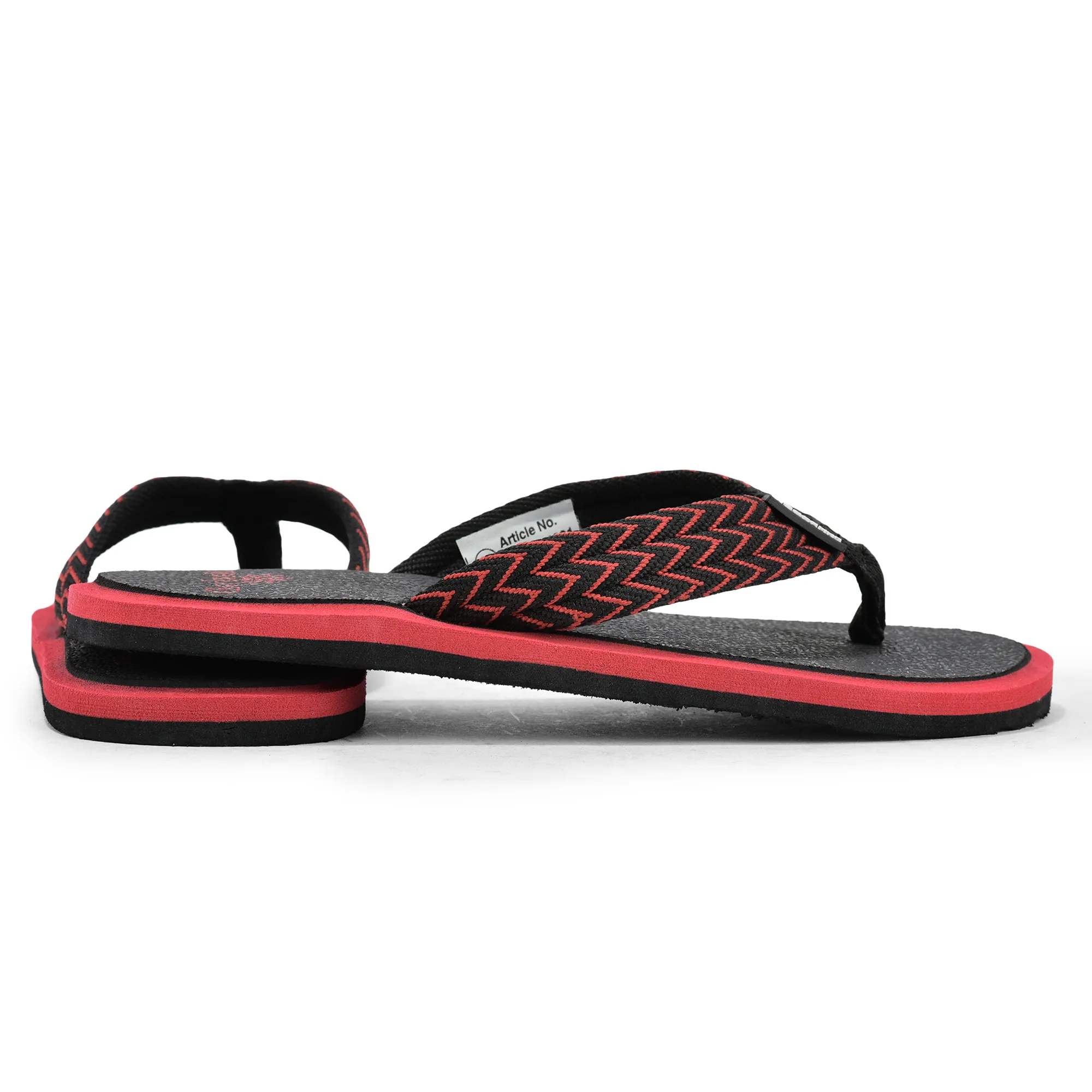 Woodland Black EVA Comfort Flip Flops for Men - Thumbnail 10