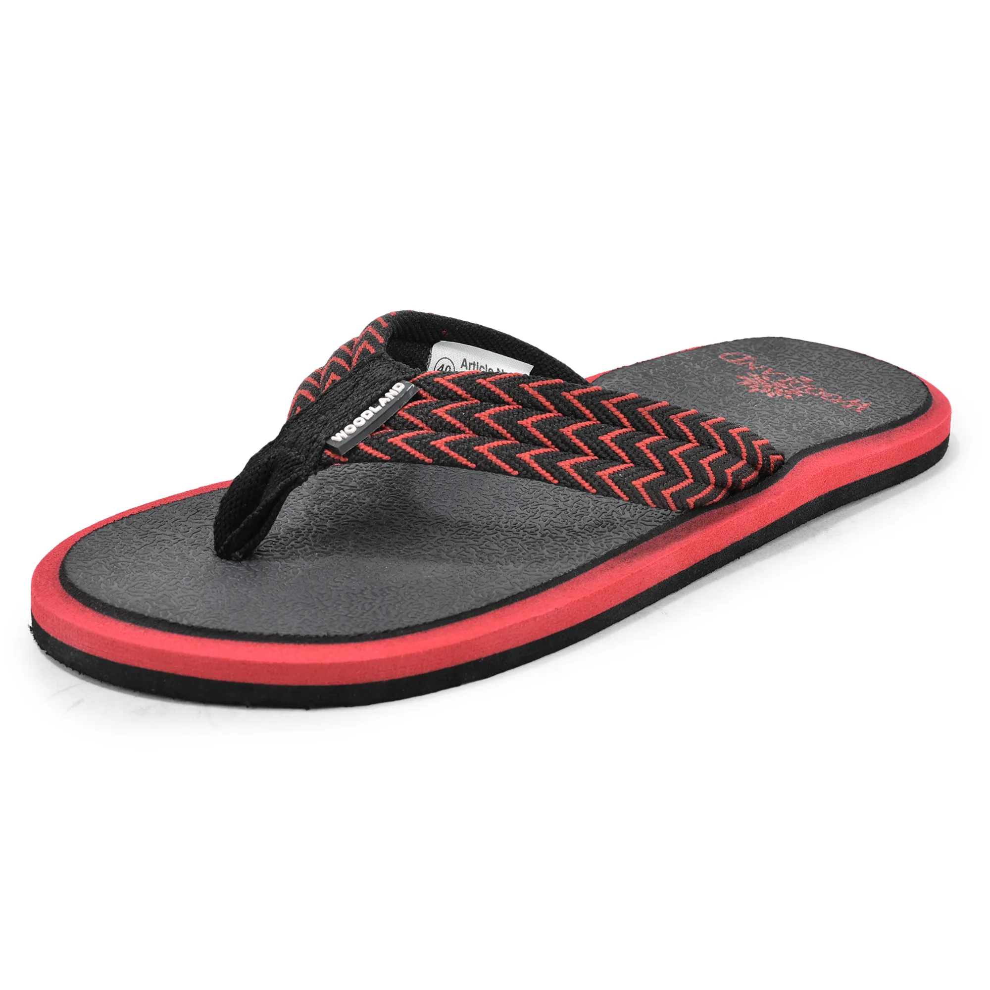 Woodland Black EVA Comfort Flip Flops for Men - Thumbnail 11