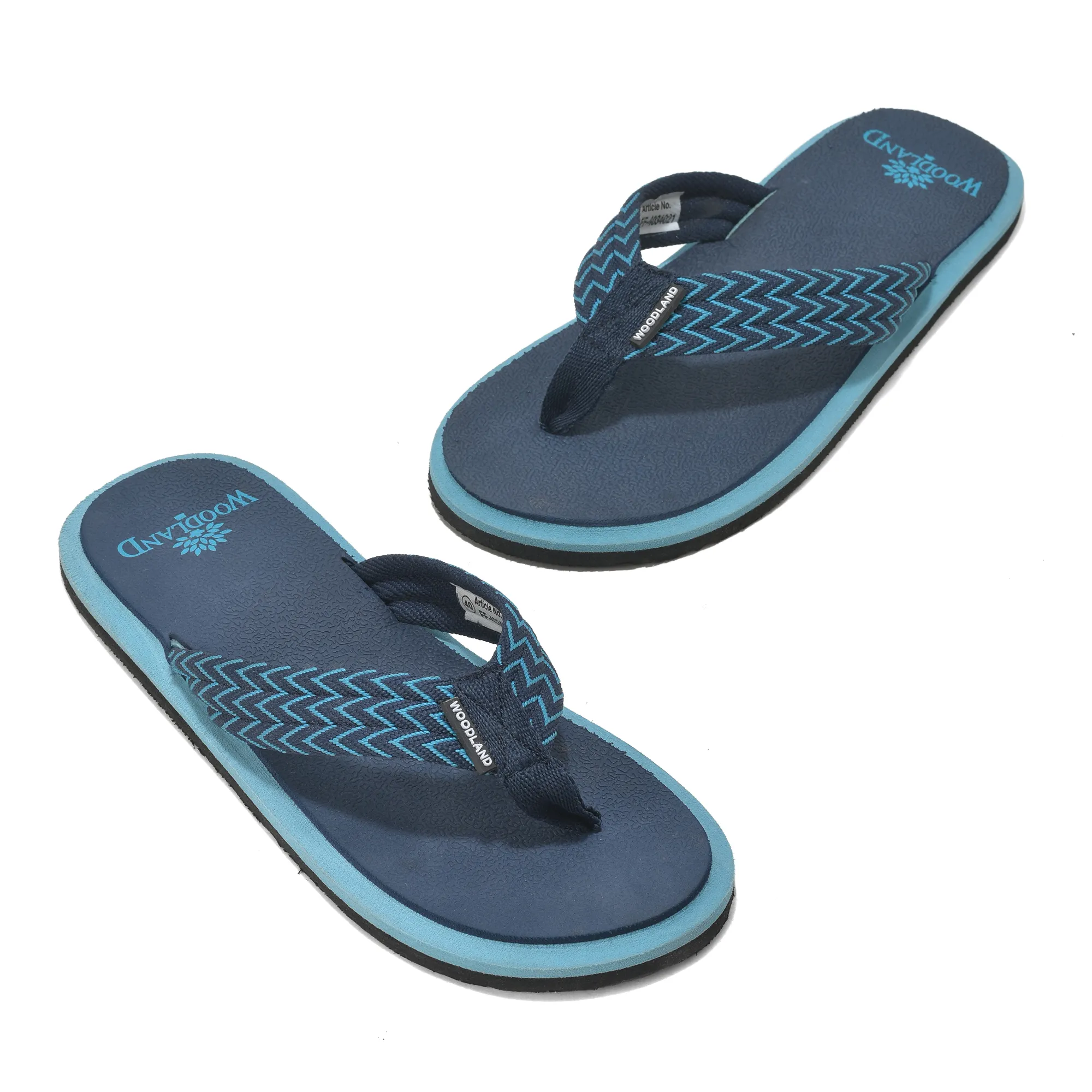 Woodland Navy EVA Comfort Flip Flops for Men - Thumbnail 3