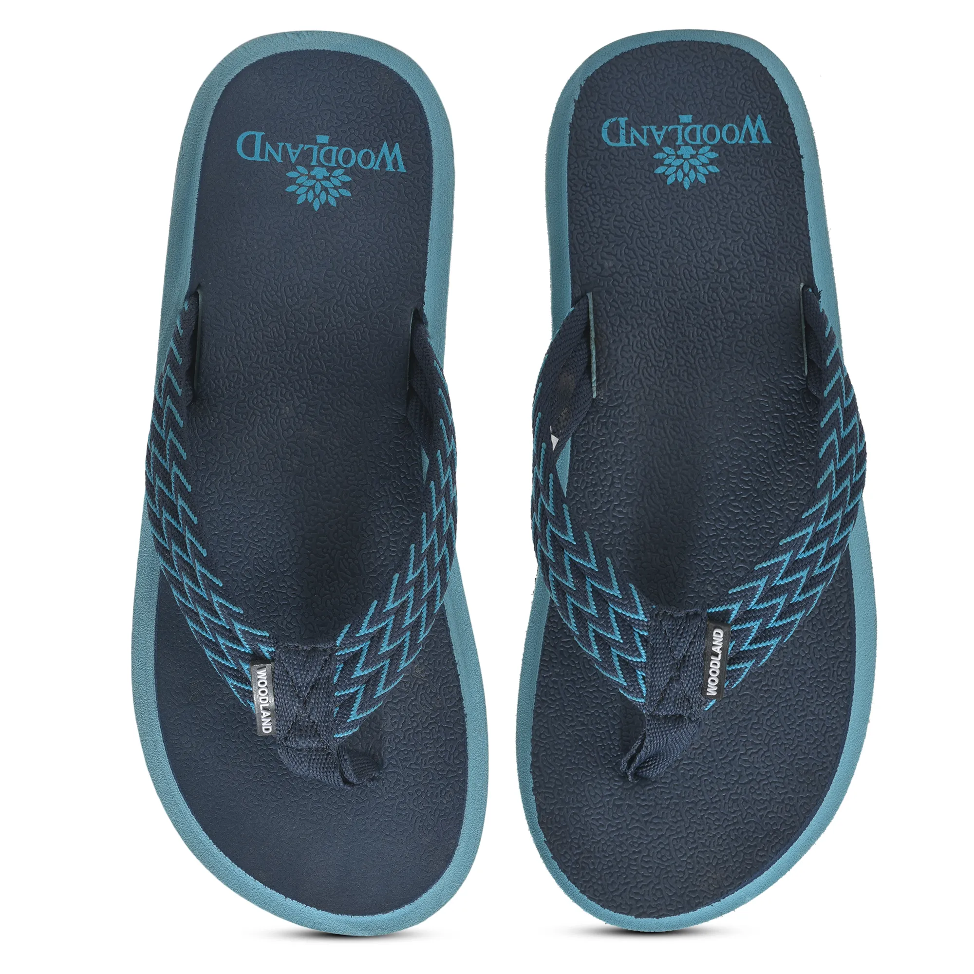 Woodland Navy EVA Comfort Flip Flops for Men - Thumbnail 4