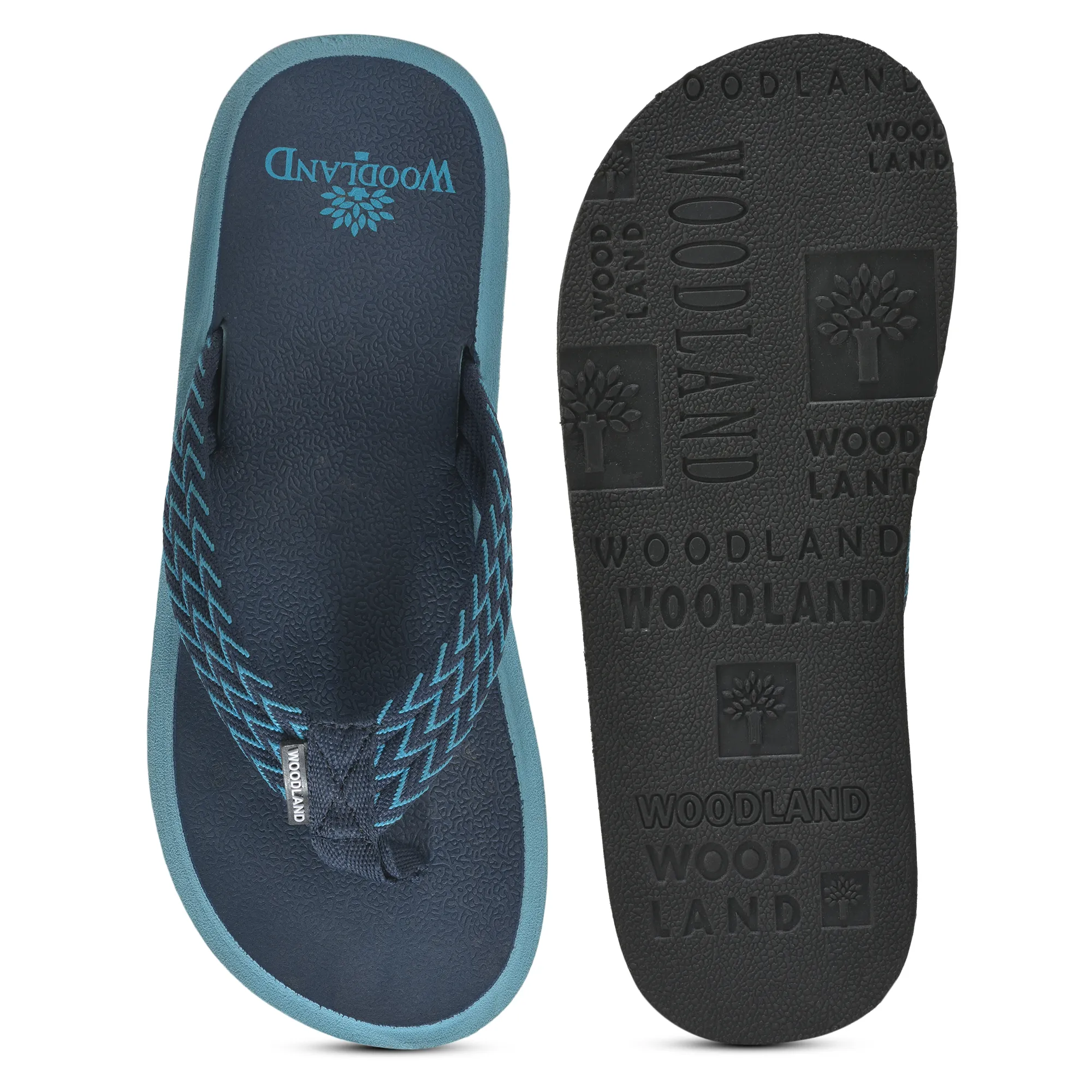 Woodland Navy EVA Comfort Flip Flops for Men - Thumbnail 7