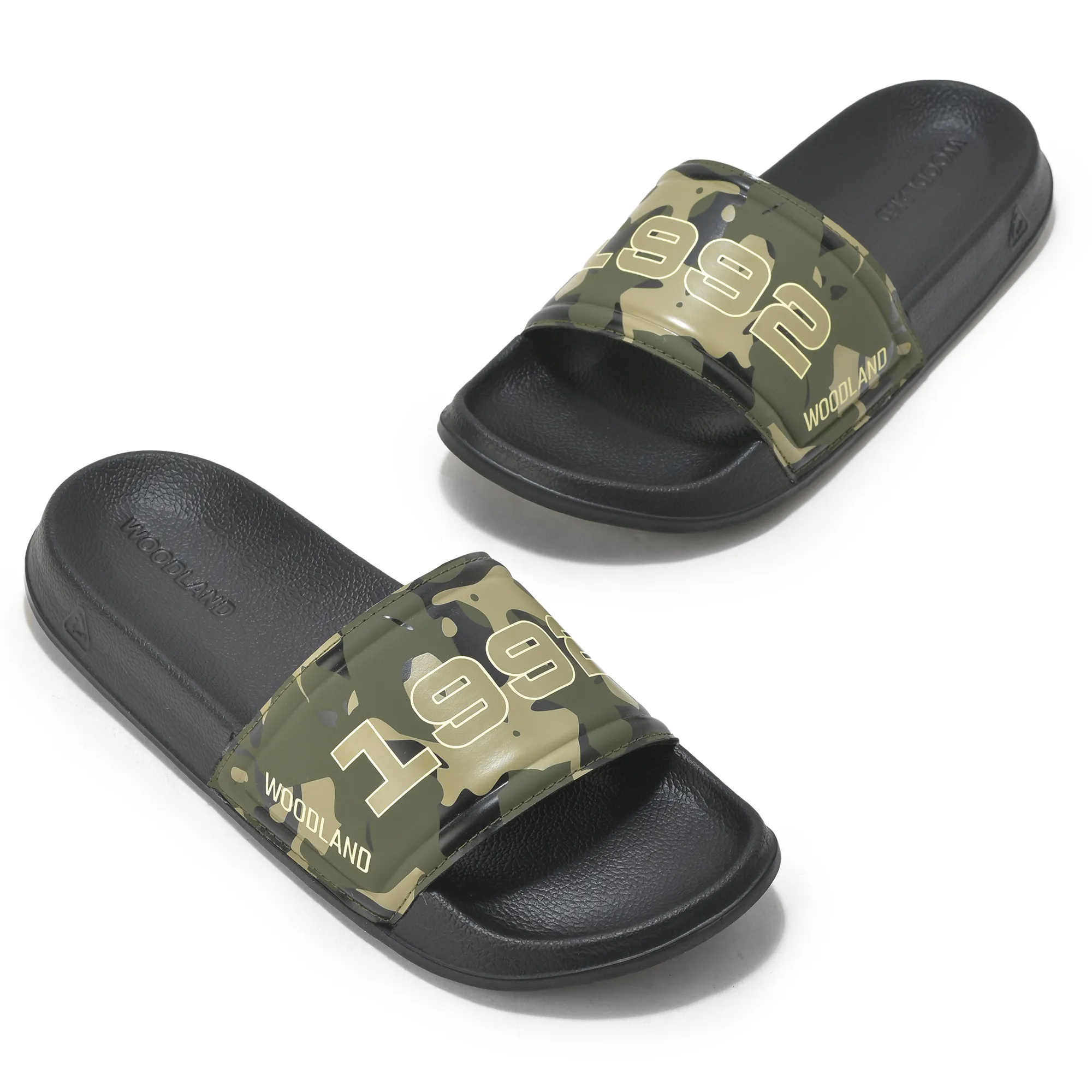 Woodland Outdoor EVA Flip Flops in Camo Green - Thumbnail 2