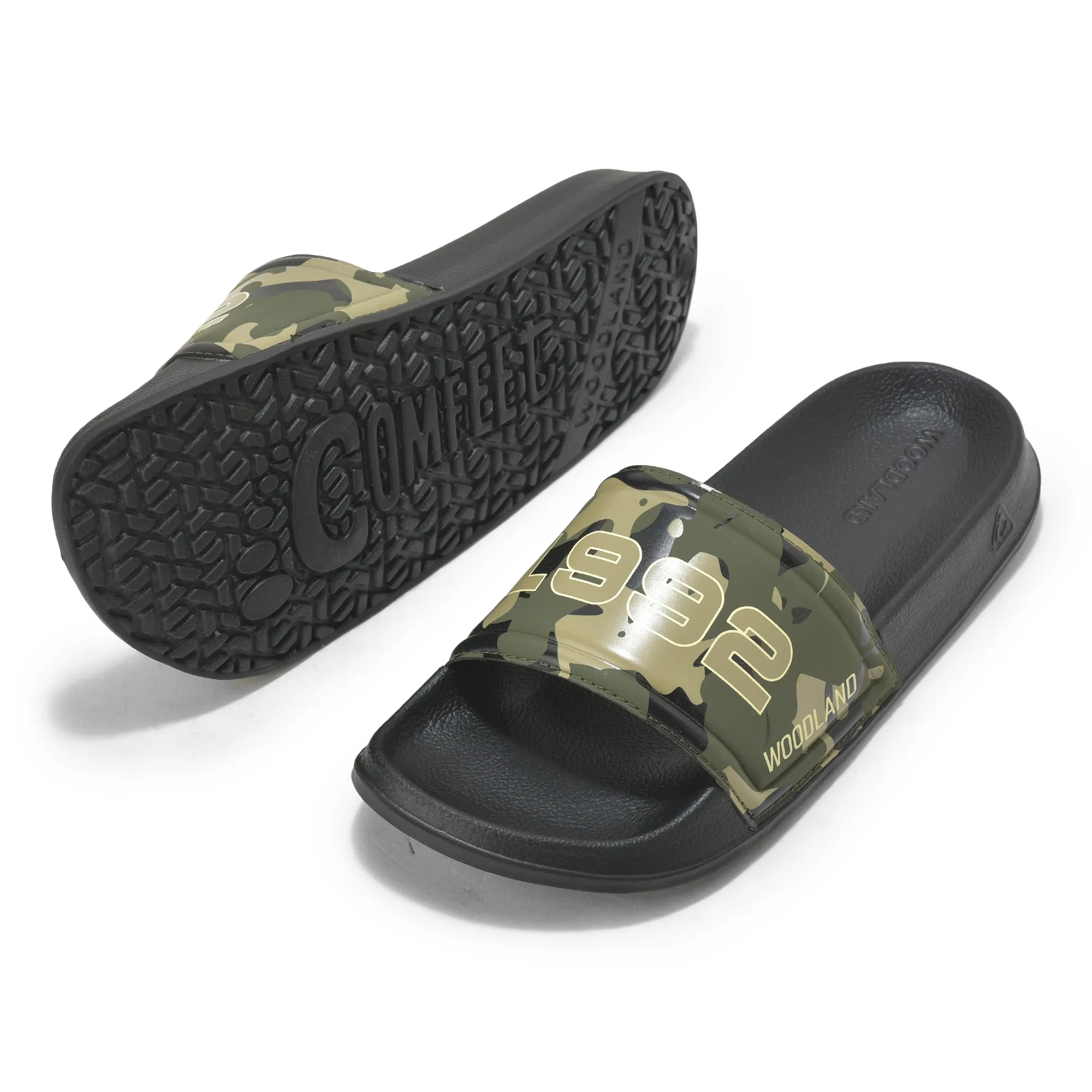 Woodland Outdoor EVA Flip Flops in Camo Green - Thumbnail 5